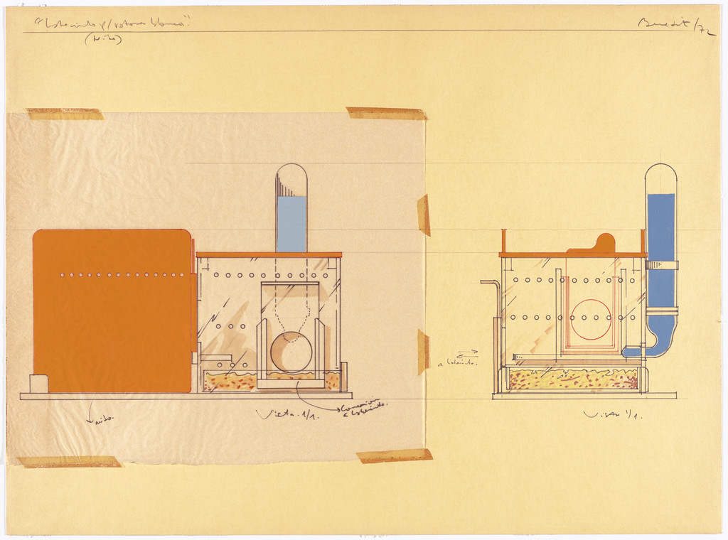 Study for Labyrinth for White Mice, Luis Fernando Benedit, 1972, Felt-tip pen, crayon, pencil, colored pencil, and pastel on colored paper
