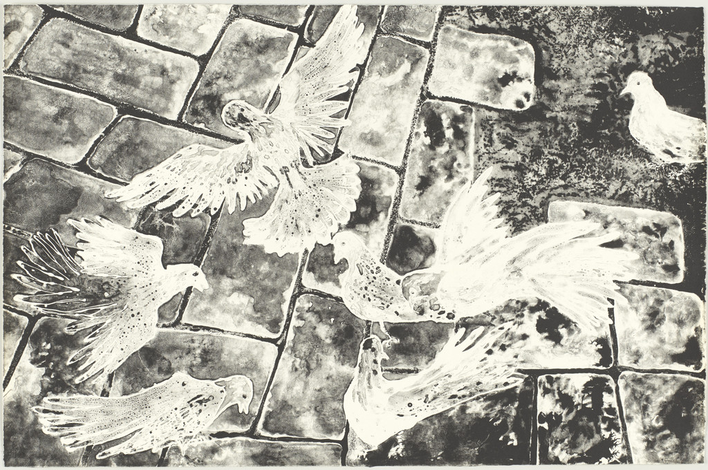 Pigeons on Cobblestones (TAM.1478)