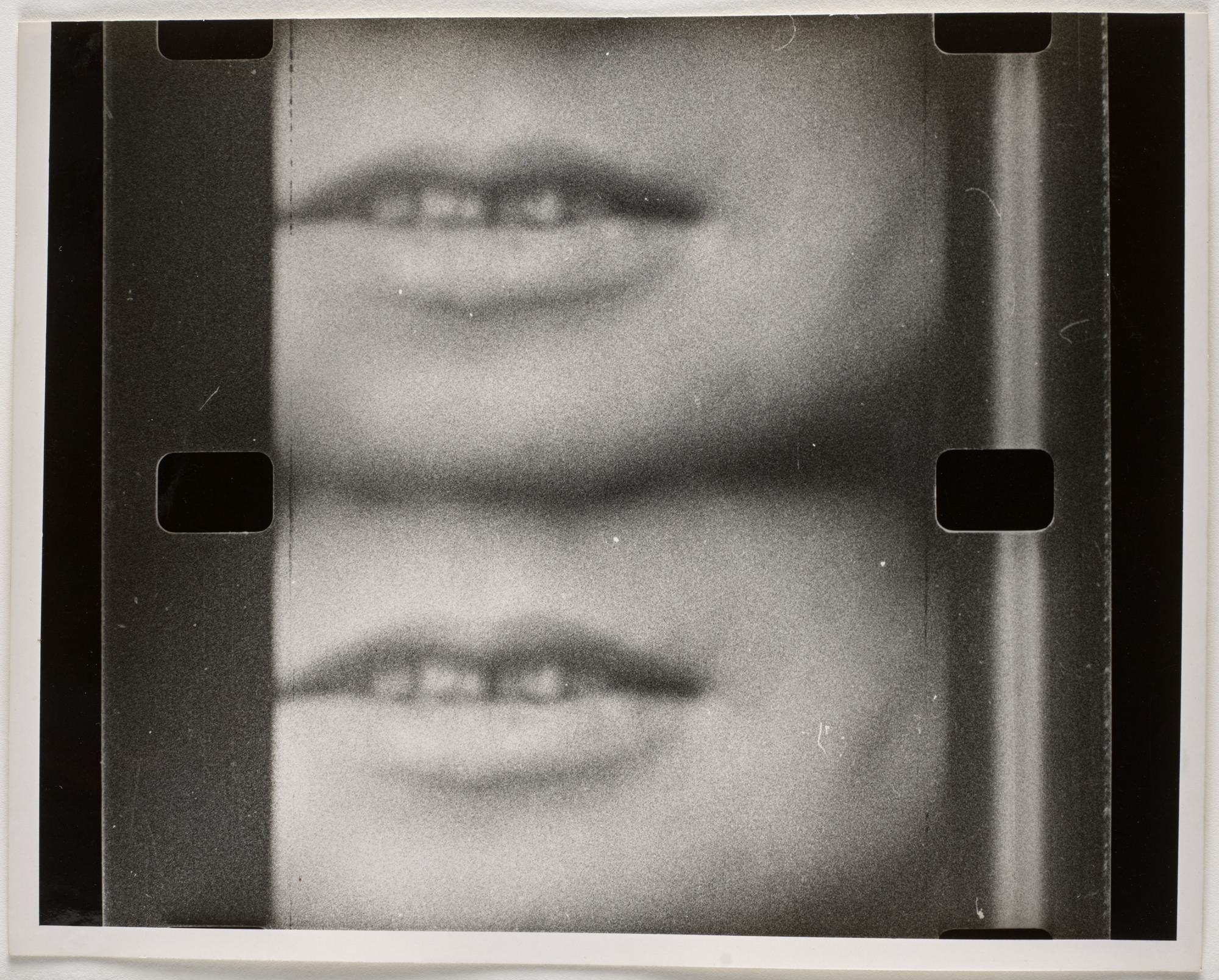 George Maciunas, Mieko Shiomi. Still from Disappearing Music for Face