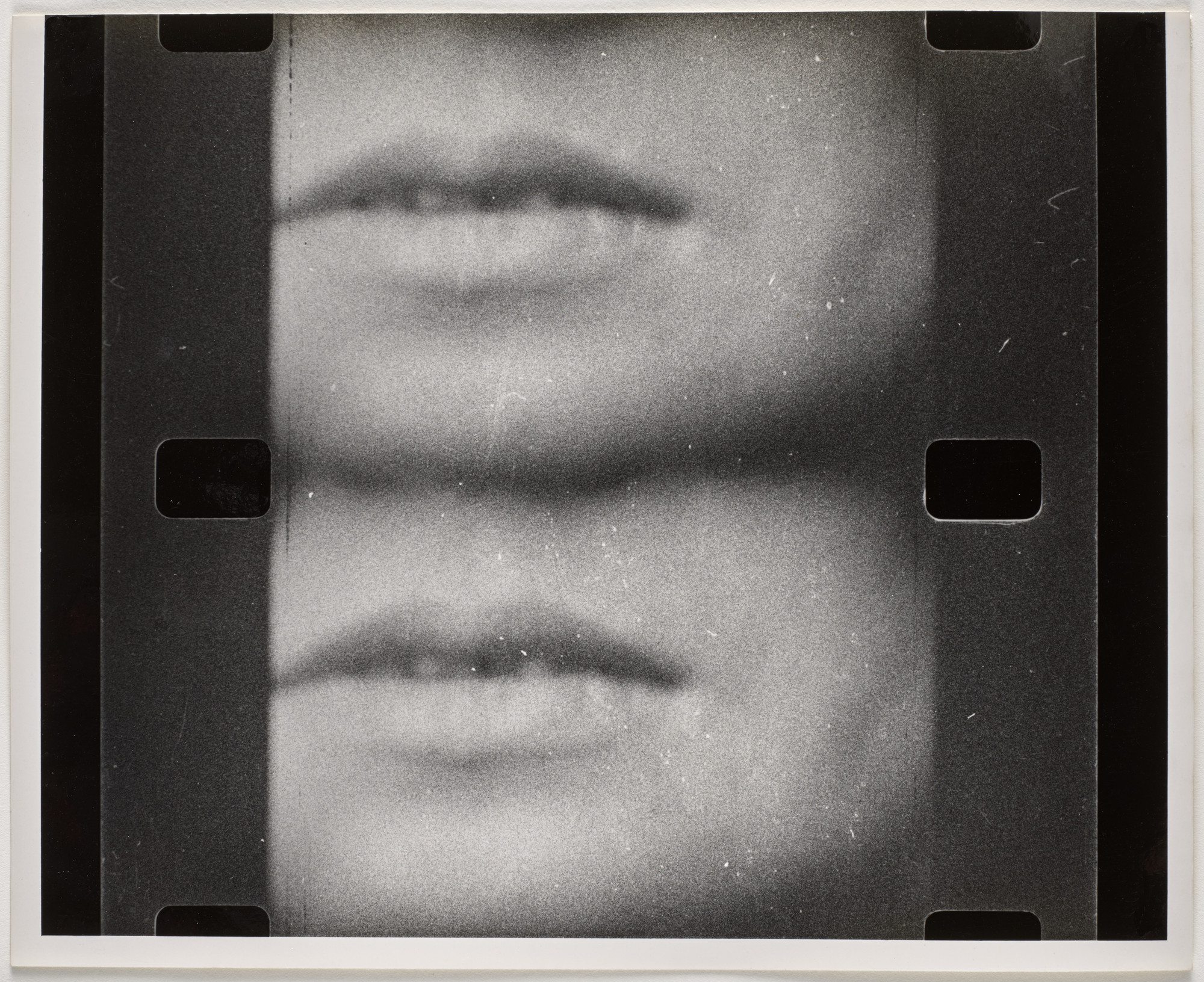 George Maciunas, Mieko Shiomi. Still from Disappearing Music for Face