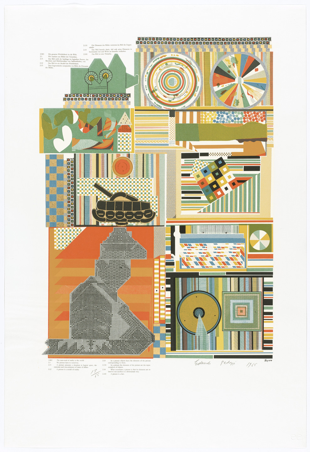 Eduardo Paolozzi. Reality (plate, folio 7) from As Is When. 1965