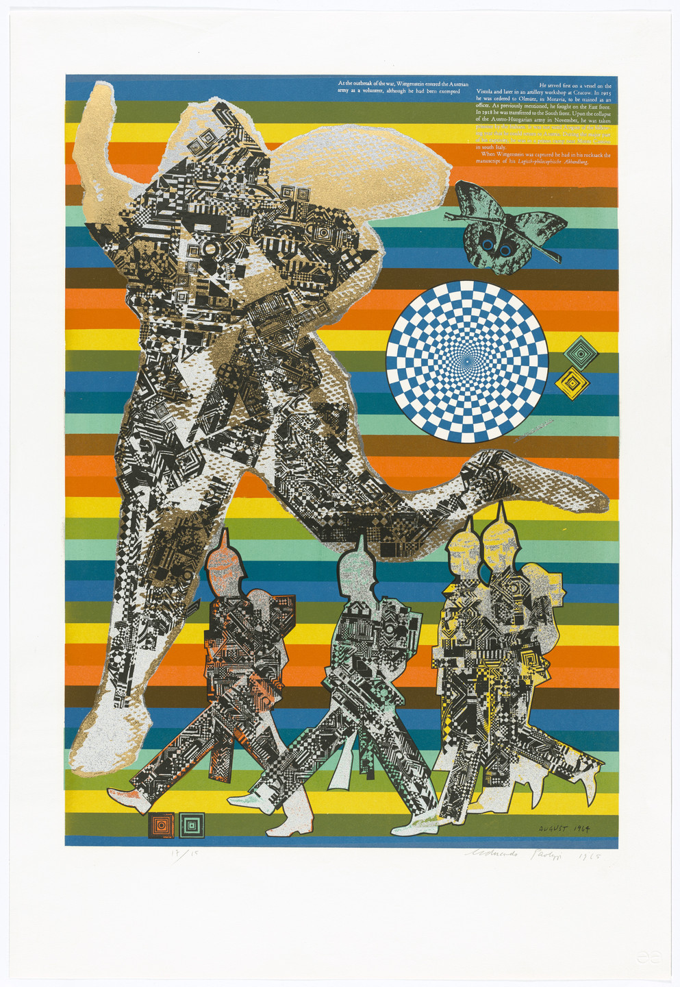 Eduardo Paolozzi. Wittgenstein as Soldier (plate, folio 8) from As Is When. 1965