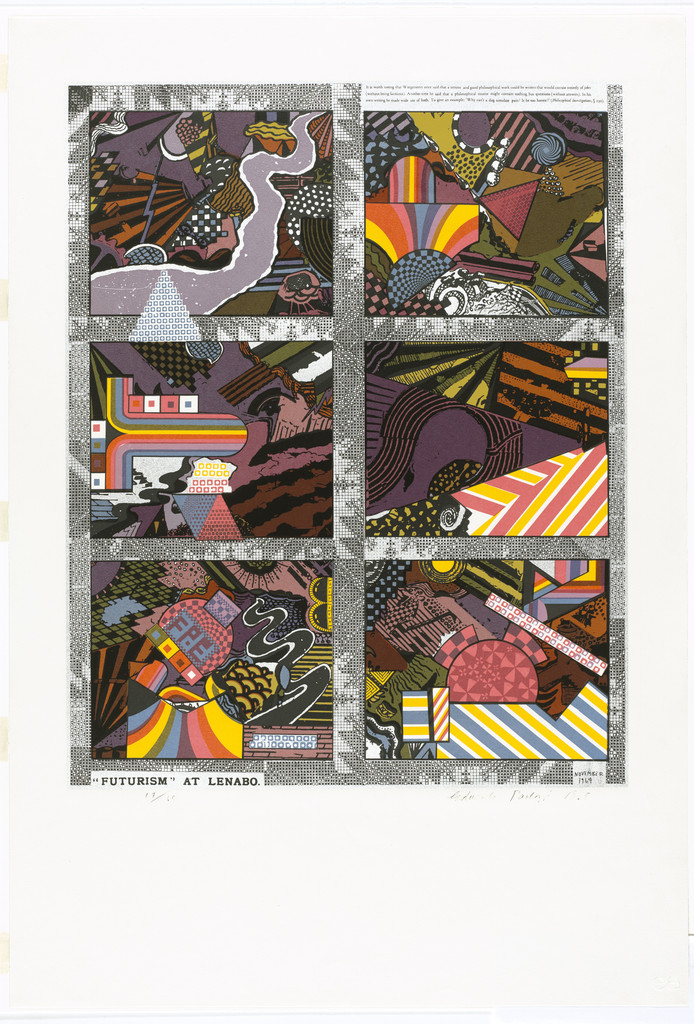 Futurism at Lenabo (plate, folio 11) from As Is When, Eduardo Paolozzi, 1965