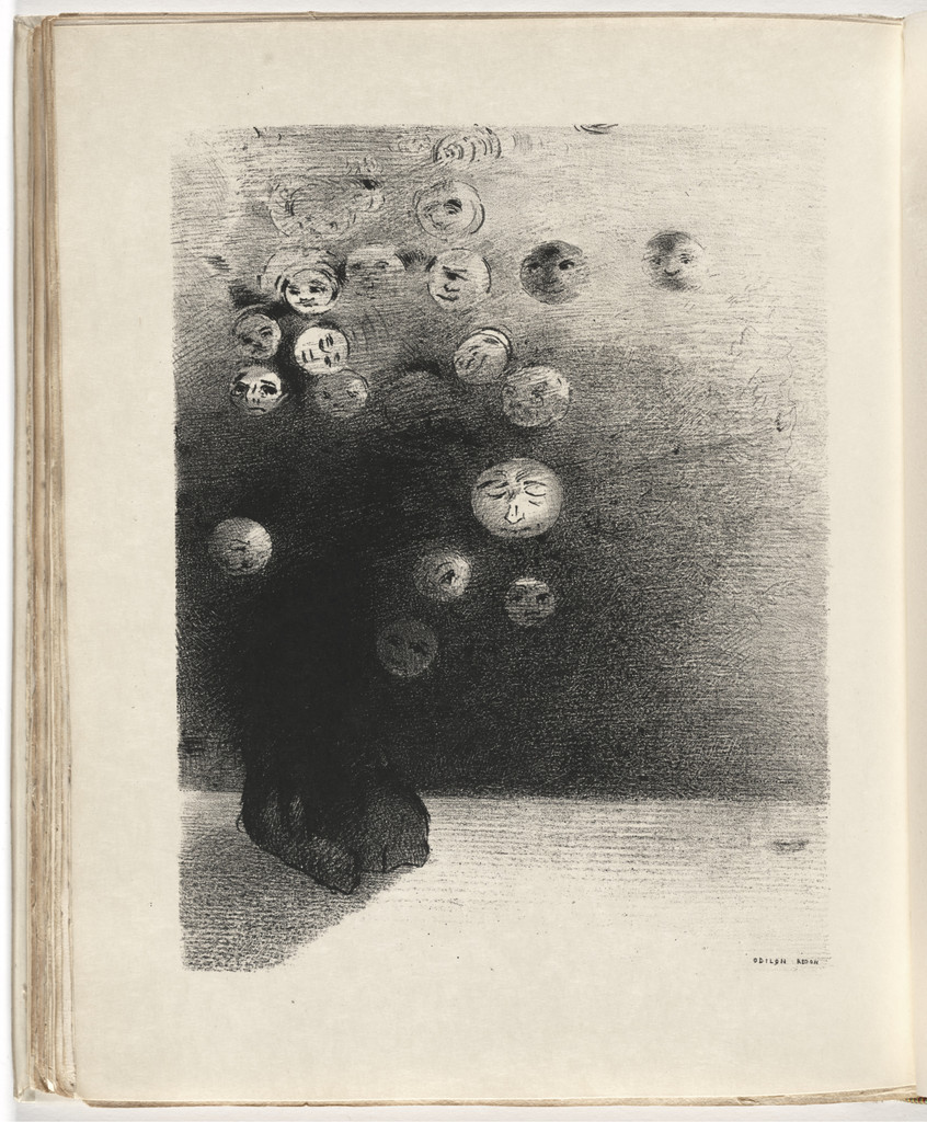 Why Should There Not Exist a World Composed of Invisible, Odd, Fantastic, Embryonic Beings? (Pourquoi n'existerait-il pas un monde composé d'êtres invisibles, bizarres, fantastiques, embryonnaires?) (plate) from Le Juré by Odilon Redon