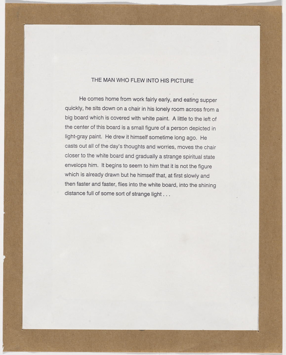 Ilya Kabakov. The Man Who Flew into His Picture. 1981-88