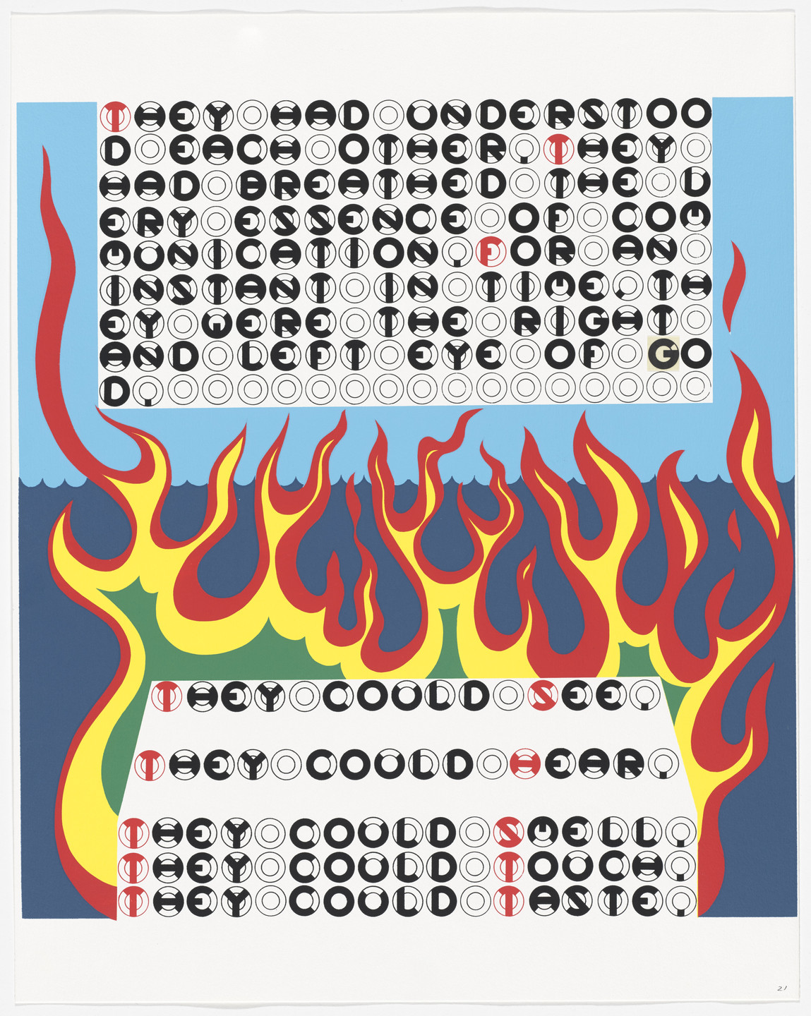 Gerald Laing. In-text plate and text (folio 43) from DMT 42. 1969