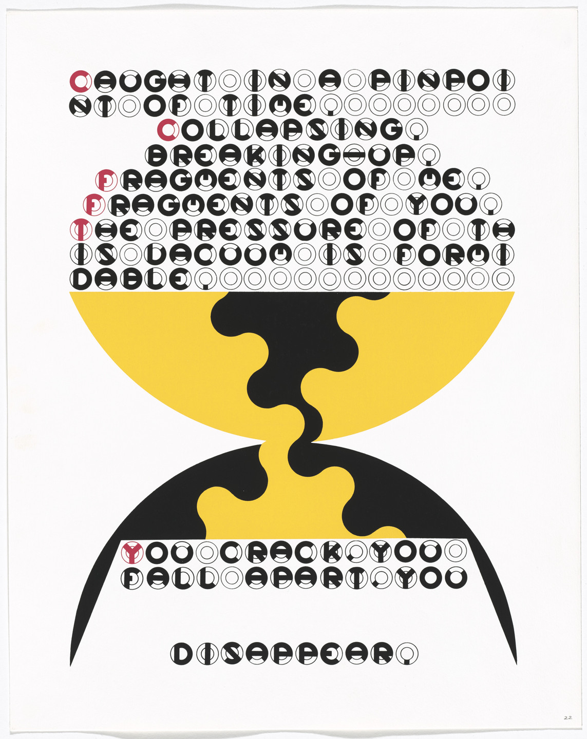 Gerald Laing. In-text plate and text (folio 45) from DMT 42. 1969