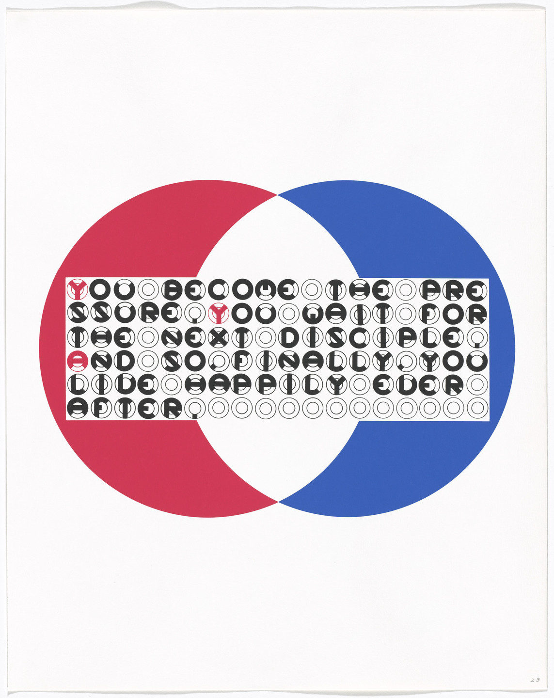 Gerald Laing. In-text plate and text (folio 47) from DMT 42. 1969