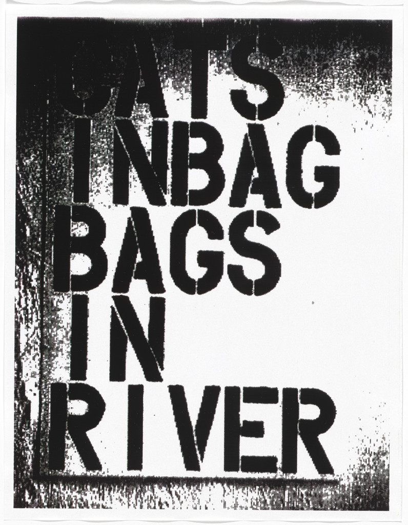 Untitled from Untitled (Cats in Bag), Christopher Wool, 1990