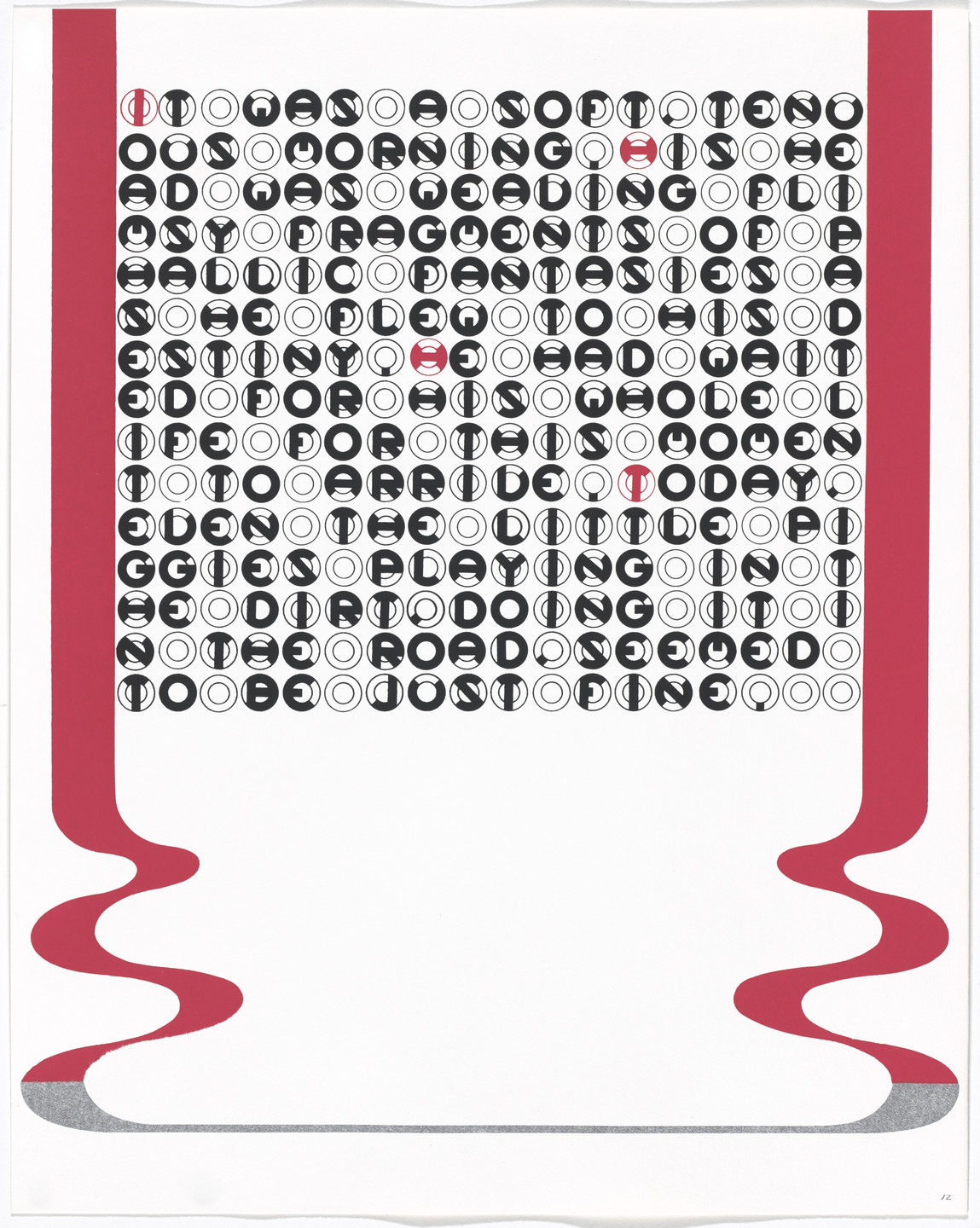 Gerald Laing. In-text plate and text (folio 25) from DMT 42. 1969