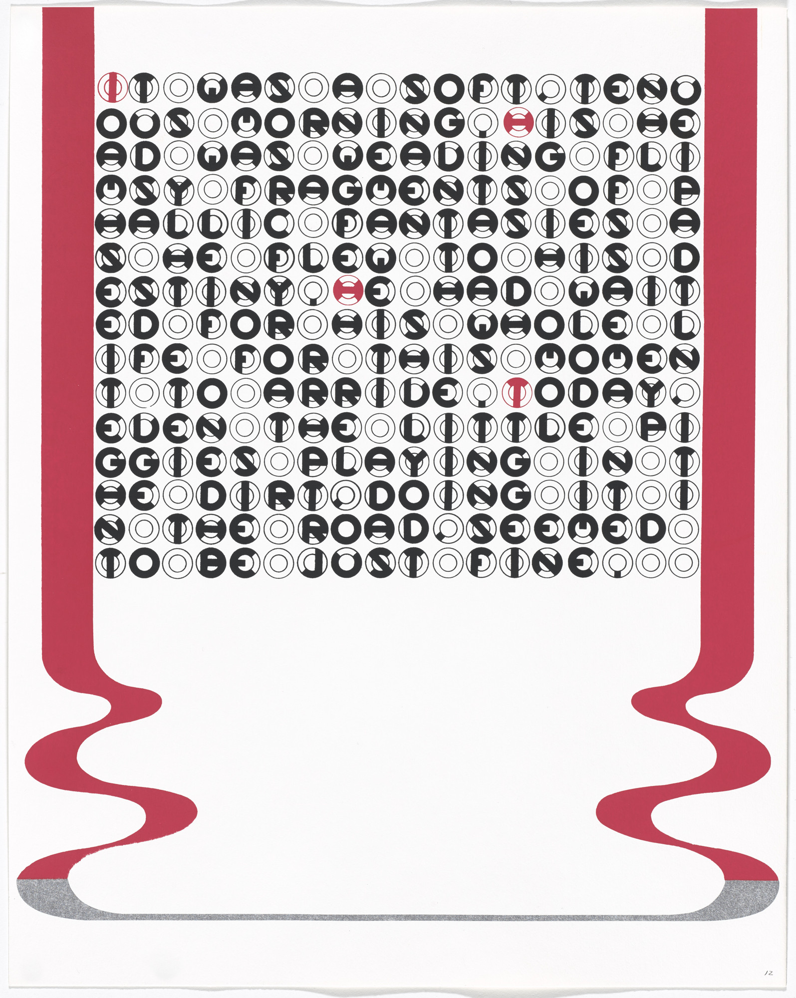 Gerald Laing. In-text plate and text (folio 25) from DMT 42