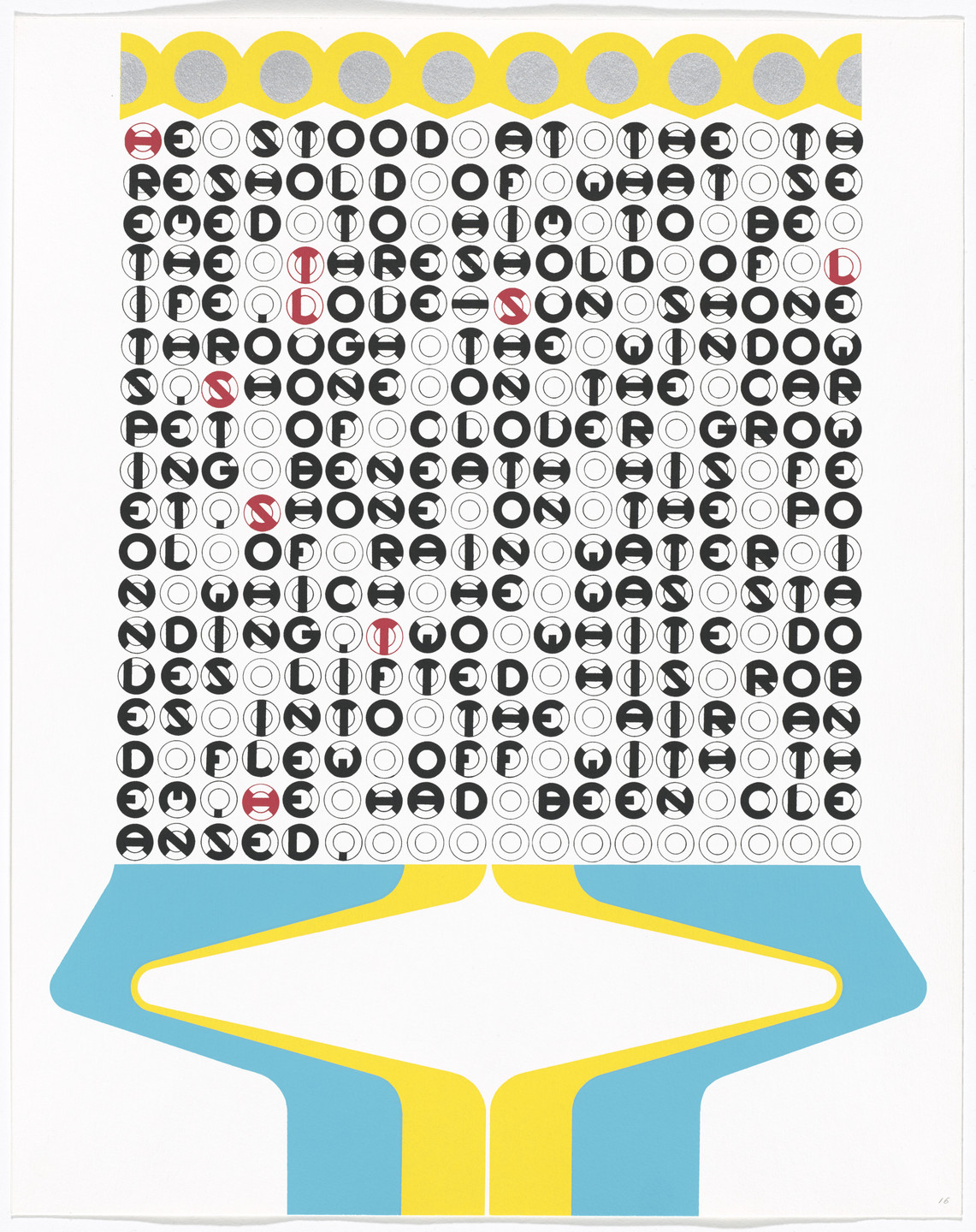 Gerald Laing. In-text plate and text (folio 33) from DMT 42. 1969