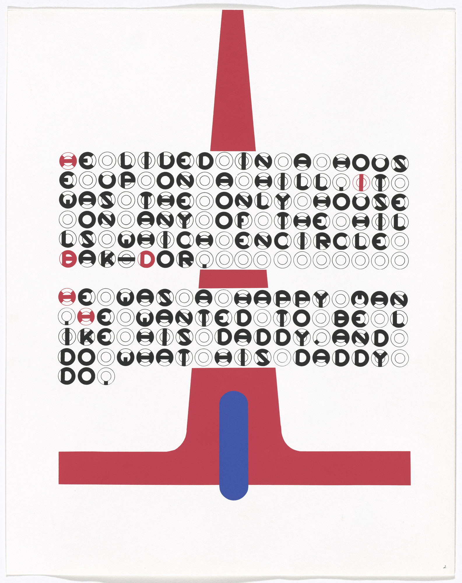 Gerald Laing. In-text plate and text (folio 5) from DMT 42