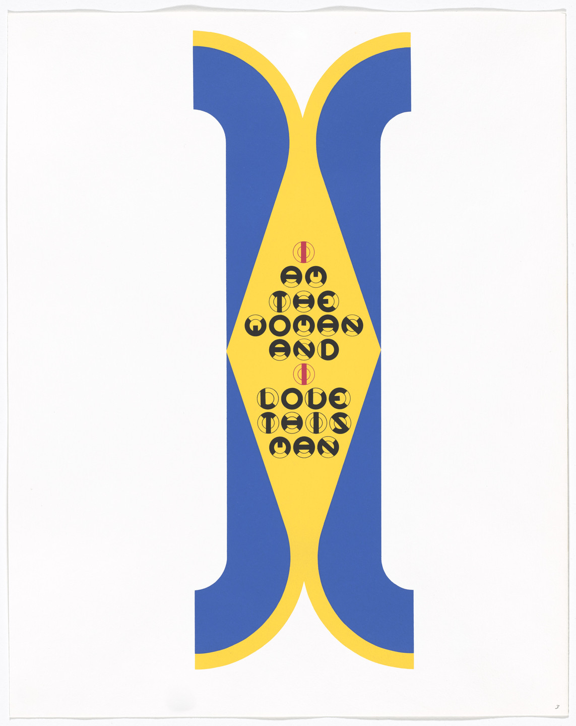 Gerald Laing. In-text plate and text (folio 7) from DMT 42. 1969