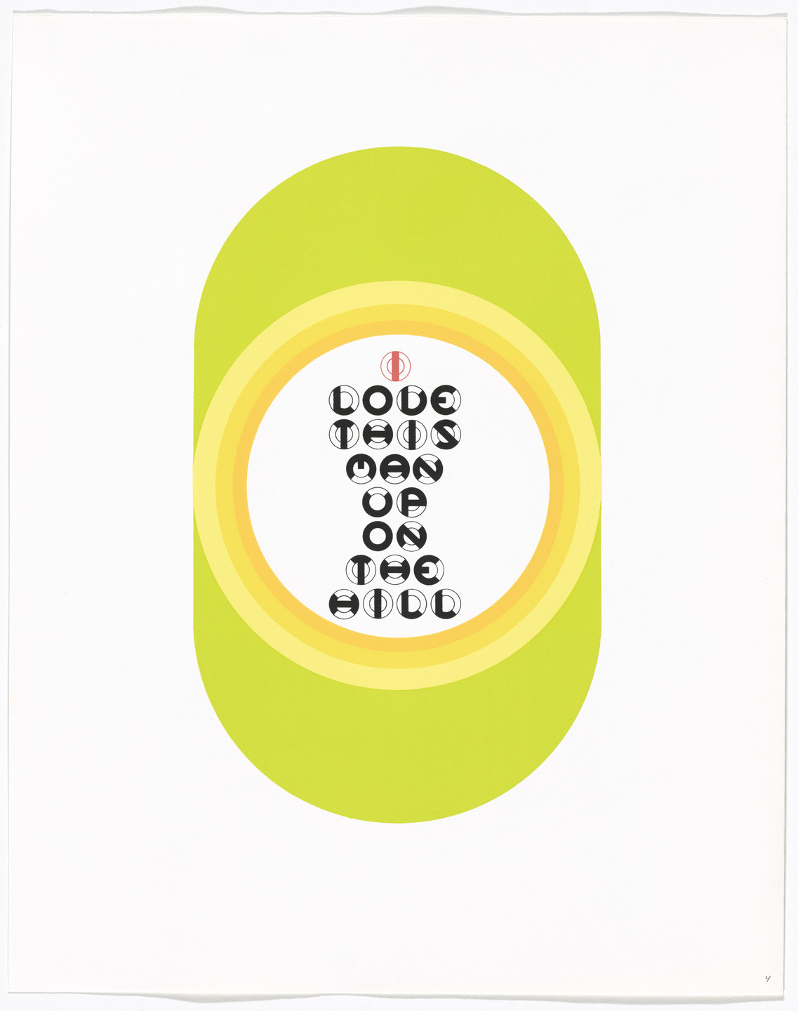 Gerald Laing. In-text plate and text (folio 9) from DMT 42. 1969