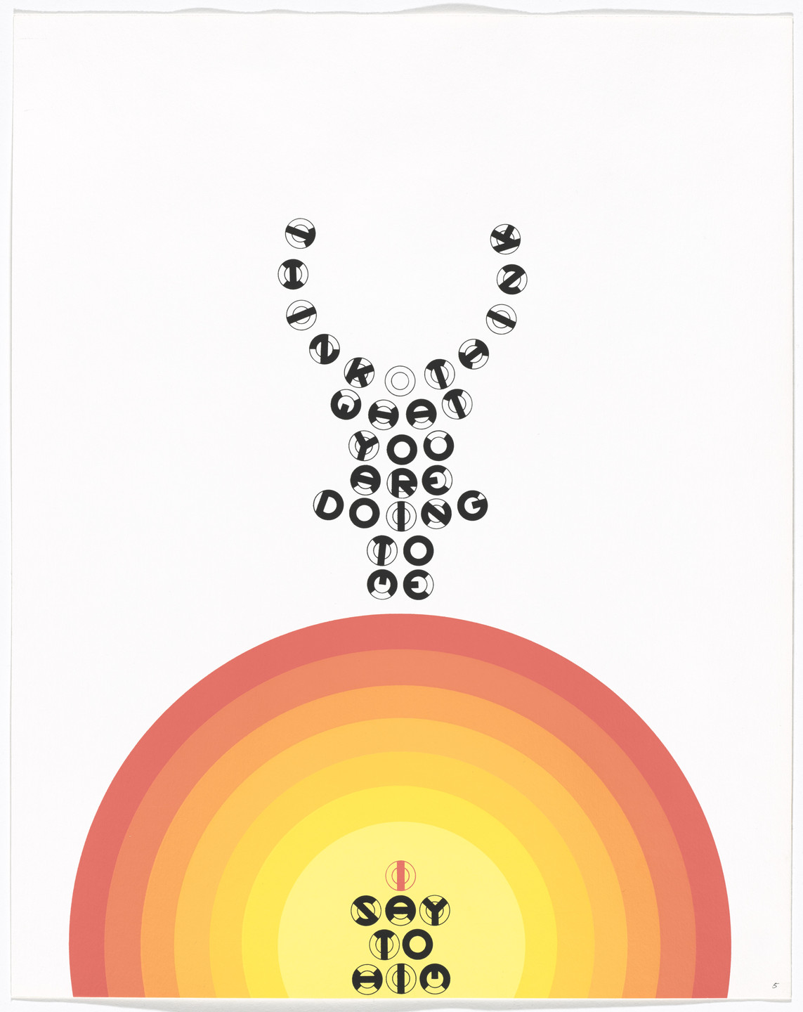 Gerald Laing. In-text plate and text (folio 11) from DMT 42. 1969