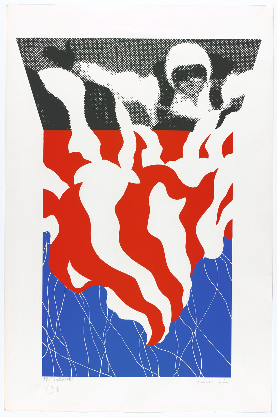 Gerald Laing. First Skydiver from Parachutes. 1968