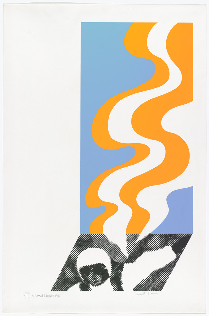 Second Skydiver from Parachutes, Gerald Laing, 1968