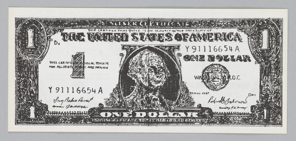 Dollar Bill, Robert Watts, c. 1962