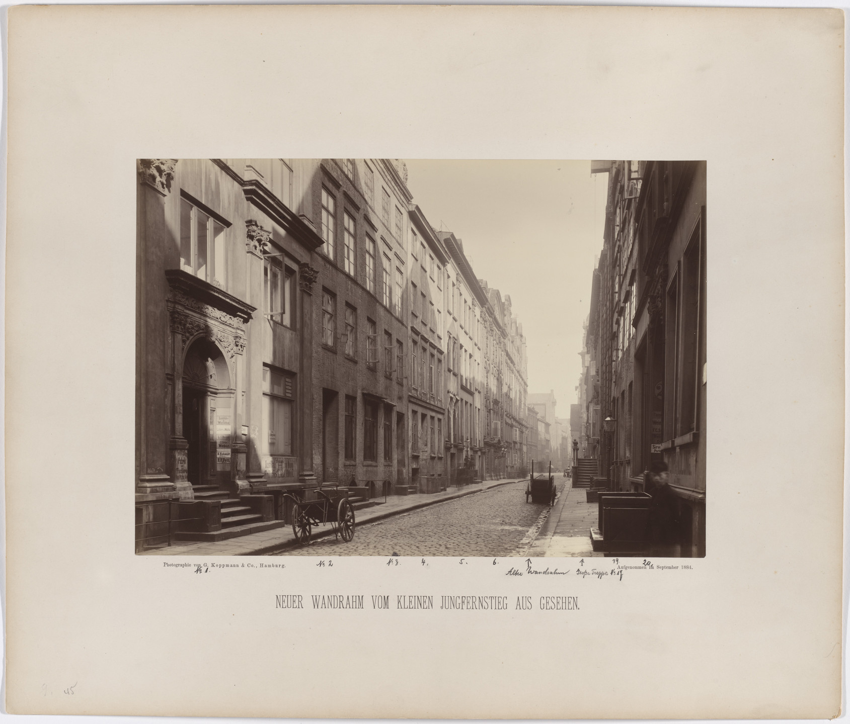 Georg Koppmann. New Façades Seen from Kleiner Jungfernstieg Street. 1884