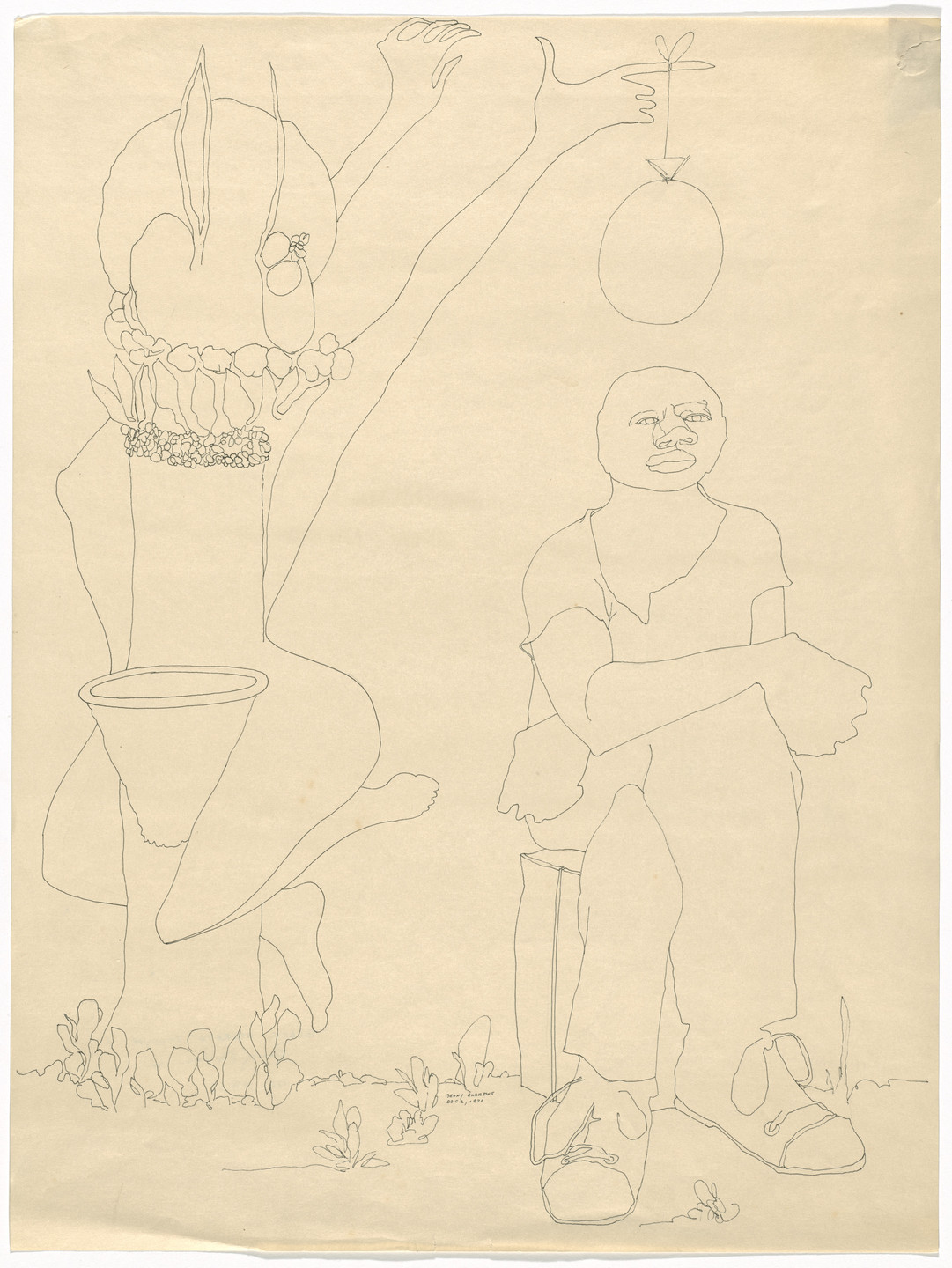Benny Andrews. Black Athlete (Study #1). 1970
