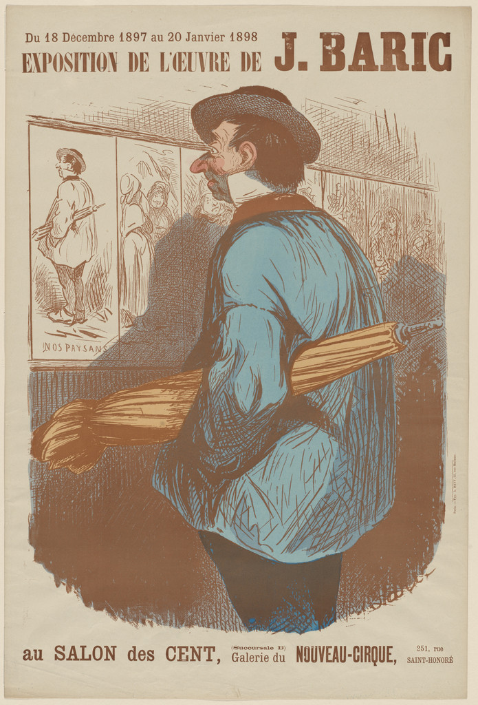 Poster for an exhibition of works by J. Baric at Salon des Cent