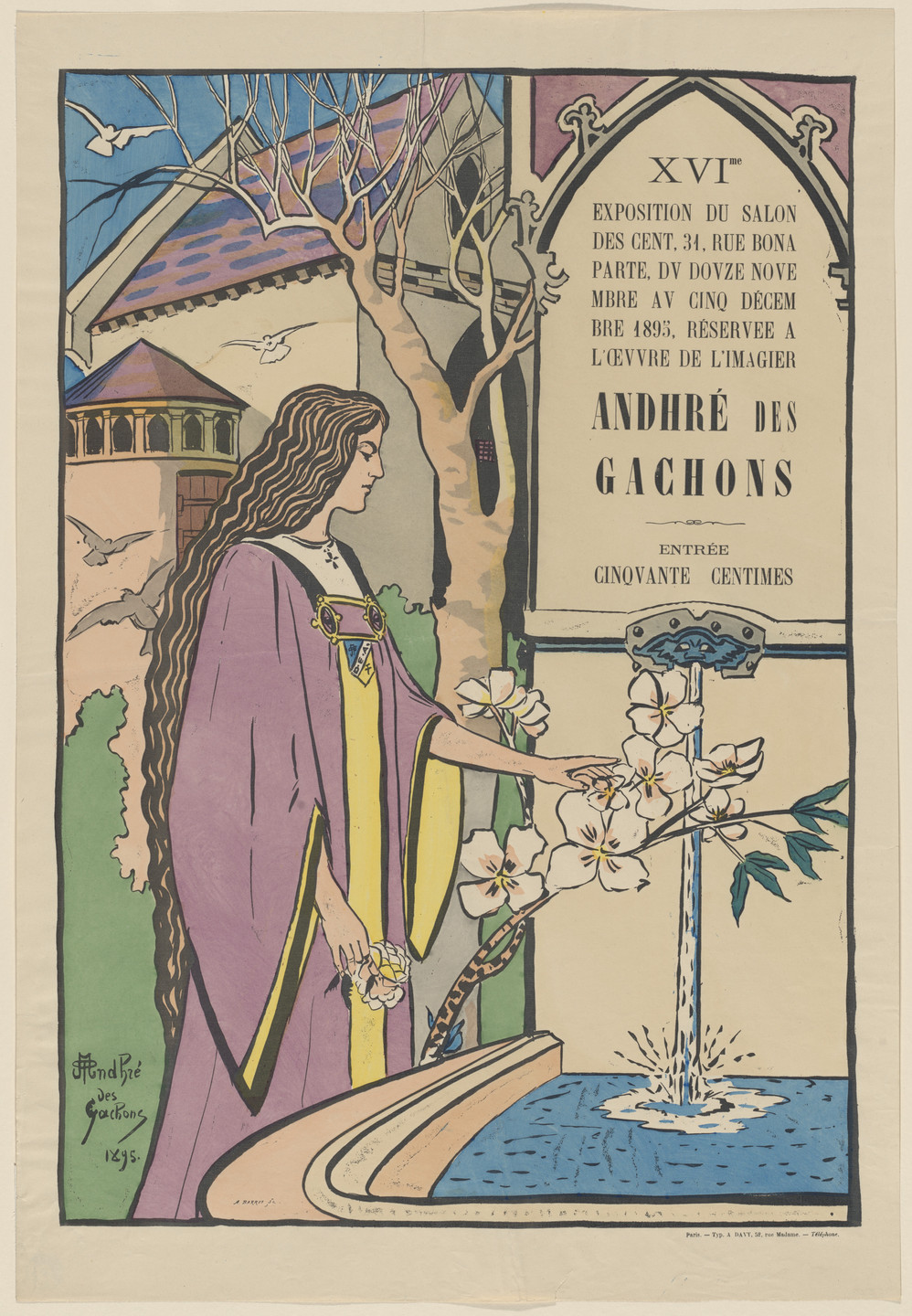 André Des Gachons. XVIe Exposition du Salon des Cent. 1895