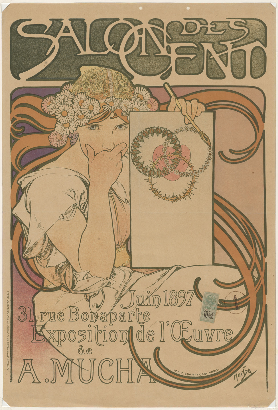 Alphonse Mucha Salon Des Cent Exposition De L œuvre De A Mucha 1897 Moma