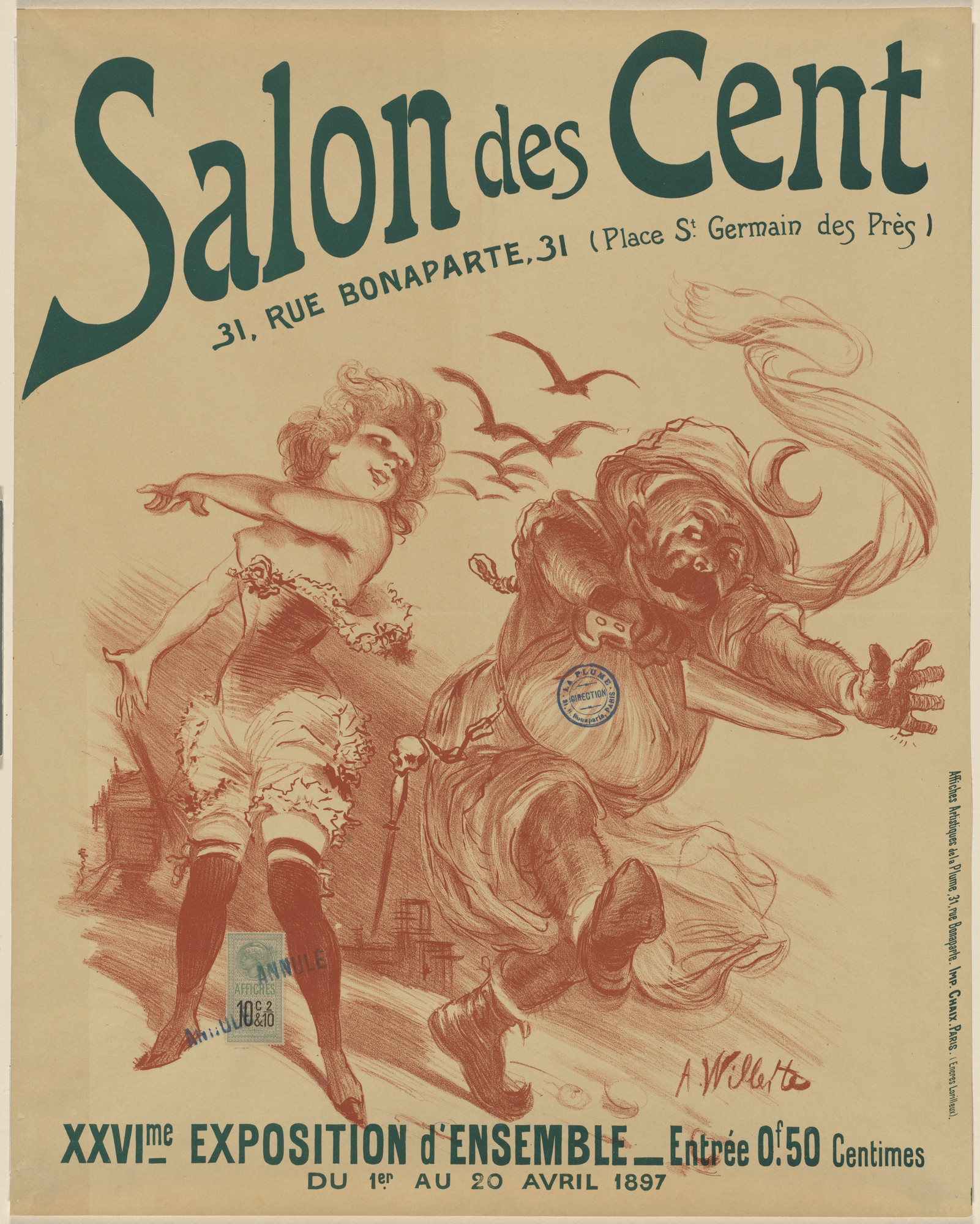 Adolphe-Léon Willette. Salon des Cent, XXVIe exposition d'ensemble
