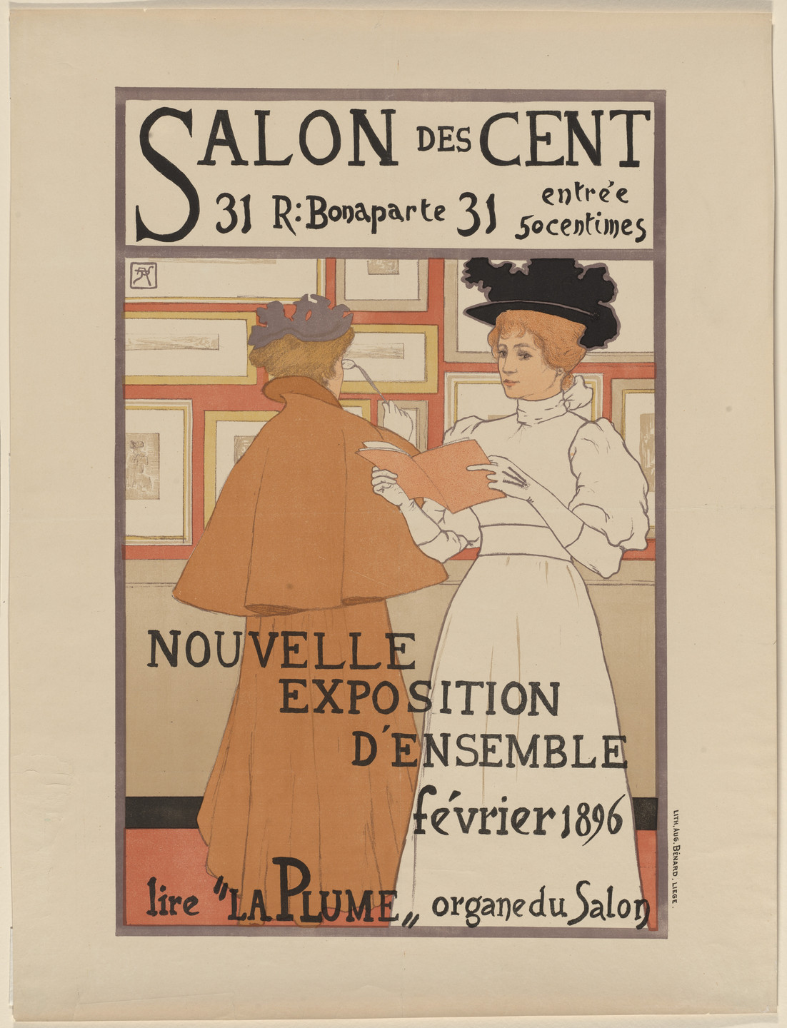 Armand M. Rassenfosse. Salon des Cent, Nouvelle exposition d'ensemble, février 1896. 1895-96