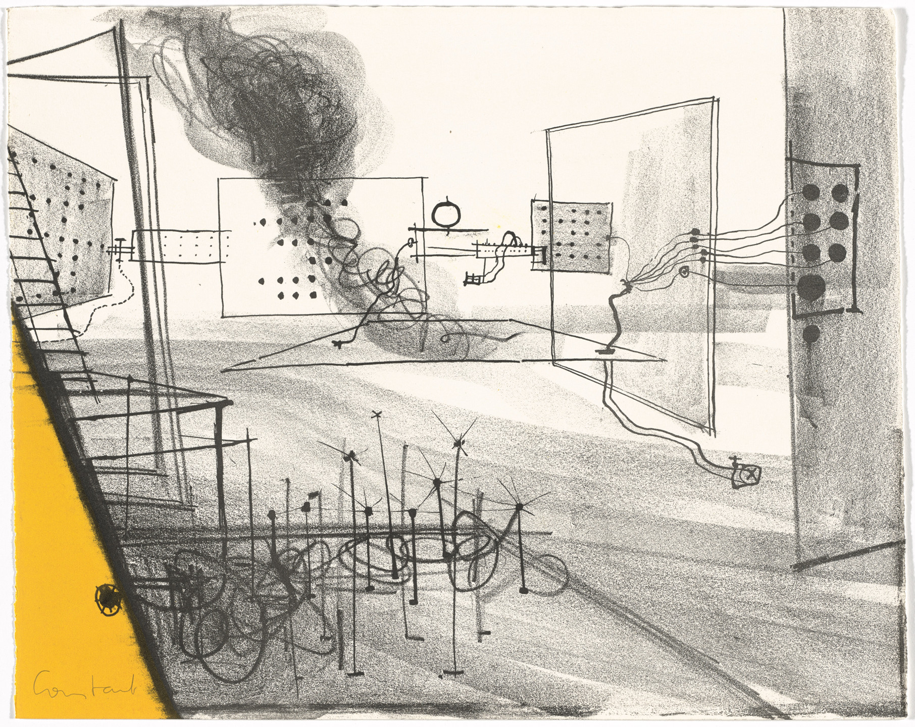 Constant (Constant Anton Nieuwenhuys). Untitled from Labyrismen. 1968