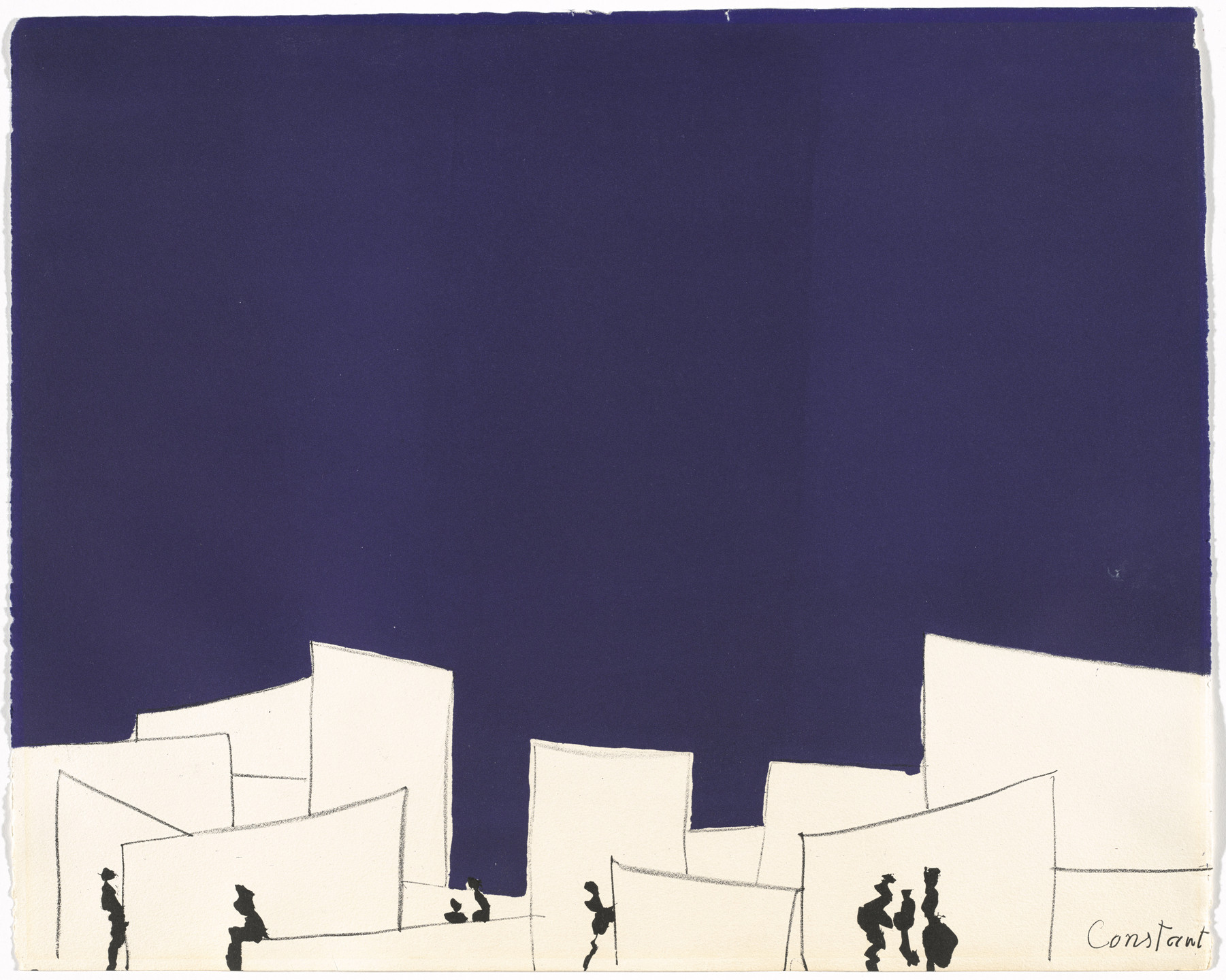 Constant (Constant Anton Nieuwenhuys). Untitled from Labyrismen. 1968