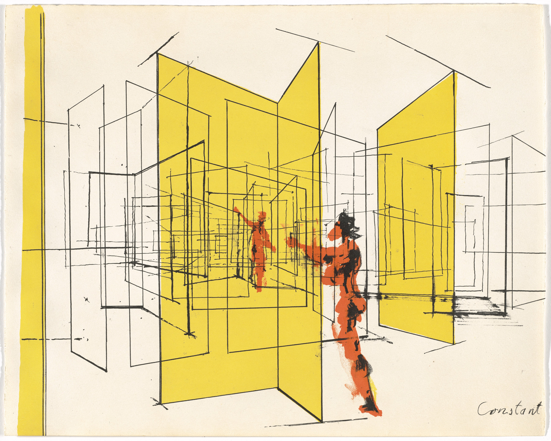 Constant (Constant Anton Nieuwenhuys). Untitled from Labyrismen. 1968