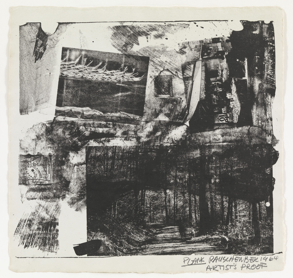 Plank, supplementary plate for the deluxe edition of the illustrated book, Rauschenberg: XXXIV Drawings for Dante's Inferno