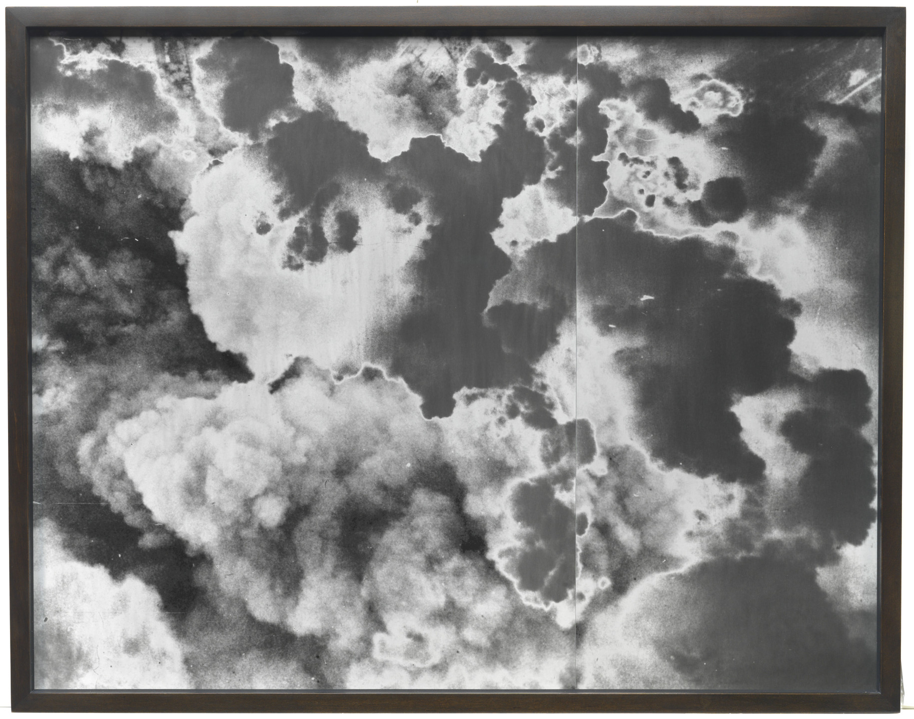 Lisa Oppenheim. A Handley Page Halifax of No. 4 Group flies over the suburbs of Caen, France, during a major daylight raid to assist the Normandy land battle. 467 aircraft took part in the attack, which was originally intended to have bombed German strongpoints north of, Caen, but the bombing area was eventually shifted nearer the city because of the proximity of Allied troops to the original targets. The resulting bombing devastated the northern suburbs, 1944/2012. 2012
