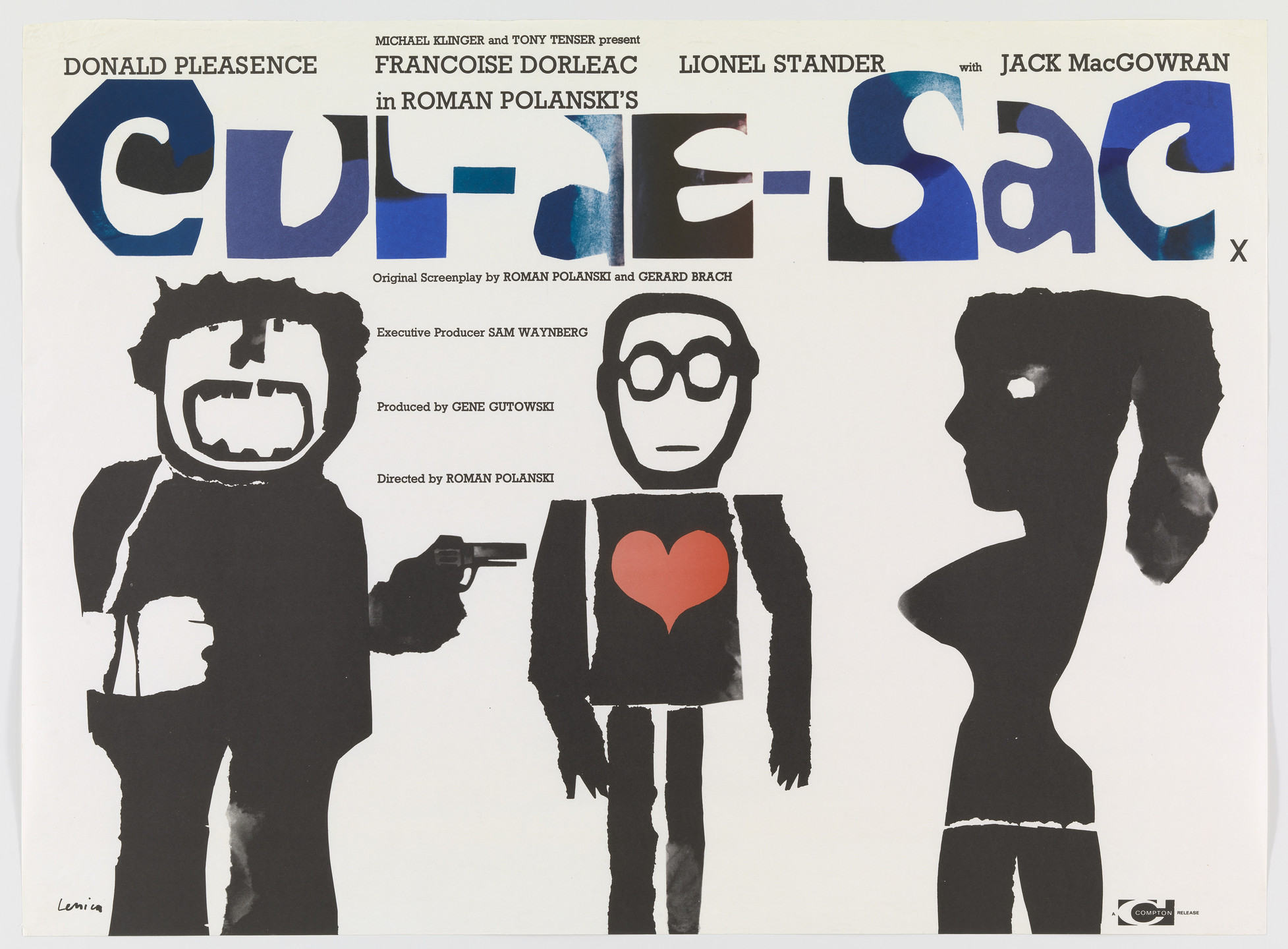 Jan Lenica. Cul-de-sac (Poster for British comedy thriller directed by Roman Polanski). 1966