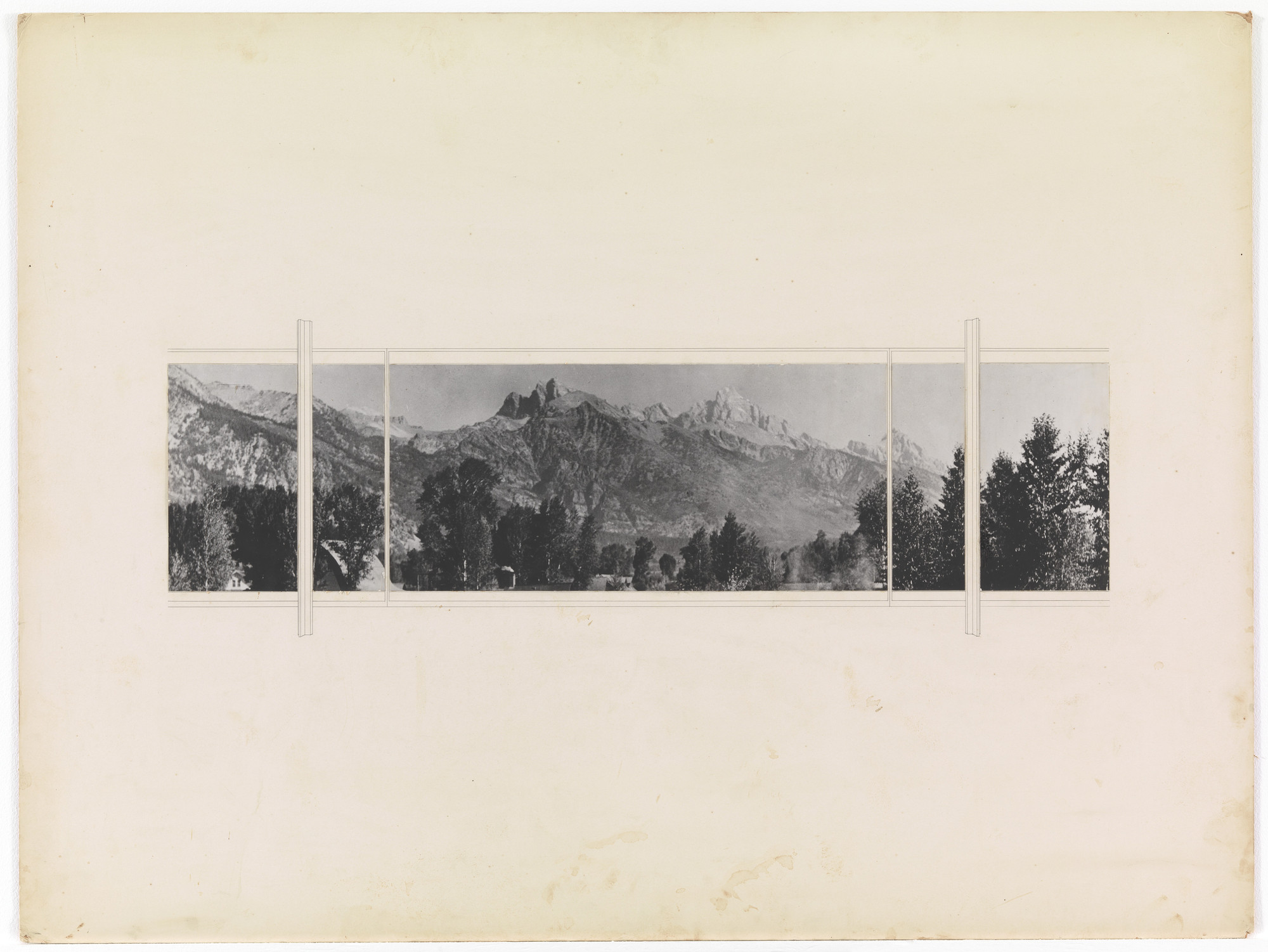 Fremragende længes efter Admin Ludwig Mies van der Rohe. Resor House project, Jackson Hole, Wyoming  (Landscape view from living room). 1937-1938 | MoMA