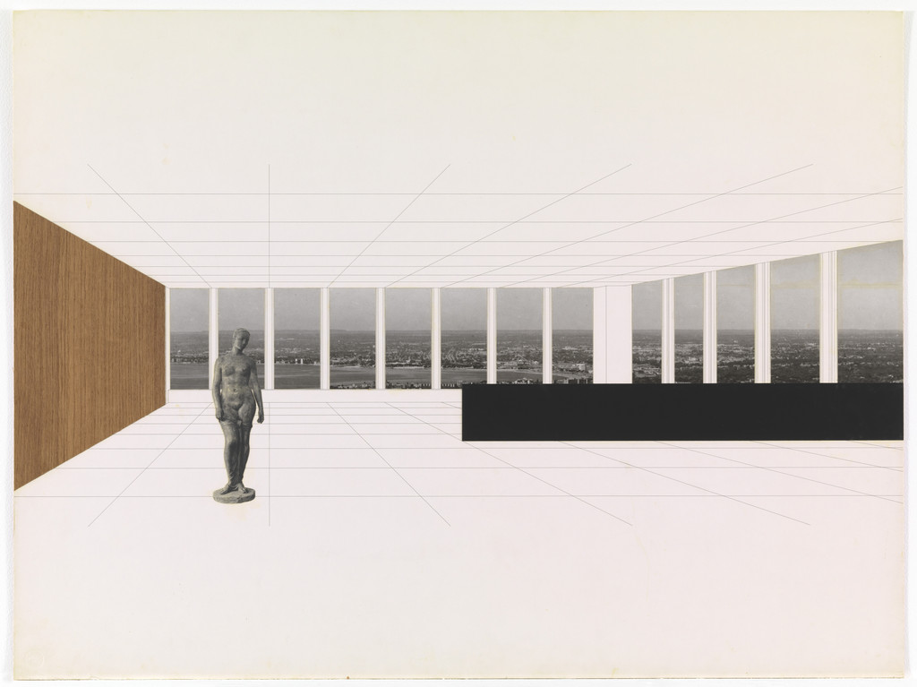 Georg Schaefer Museum project, Schweinfurt, Germany (Interior perspective with view of site)