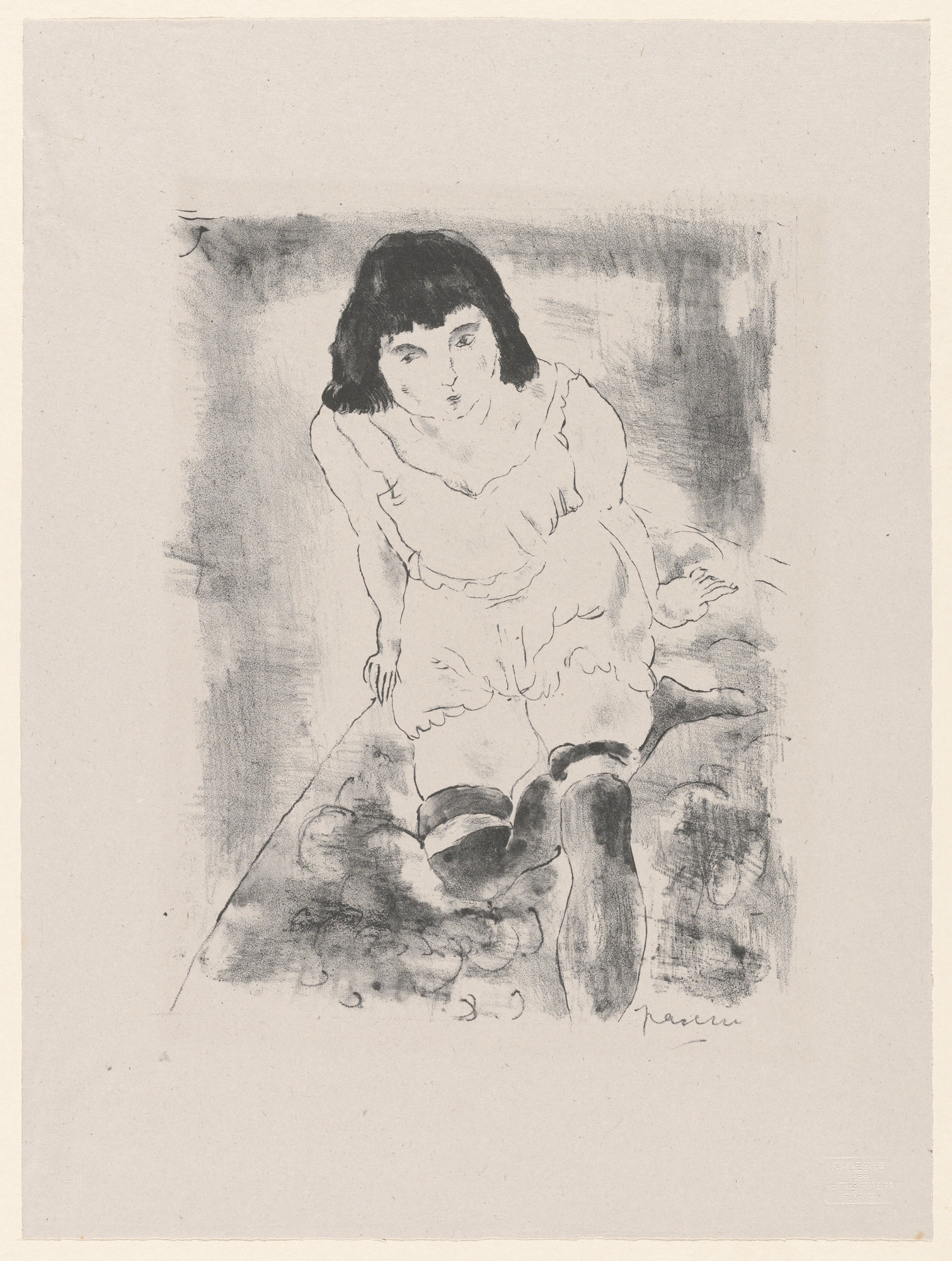 Jules Pascin. Arising (Le Lever) from Essai dur l'histoire de la lithographie en France. Les Peintures lithographes de Manet à Matisse. Album de lithographies originales.