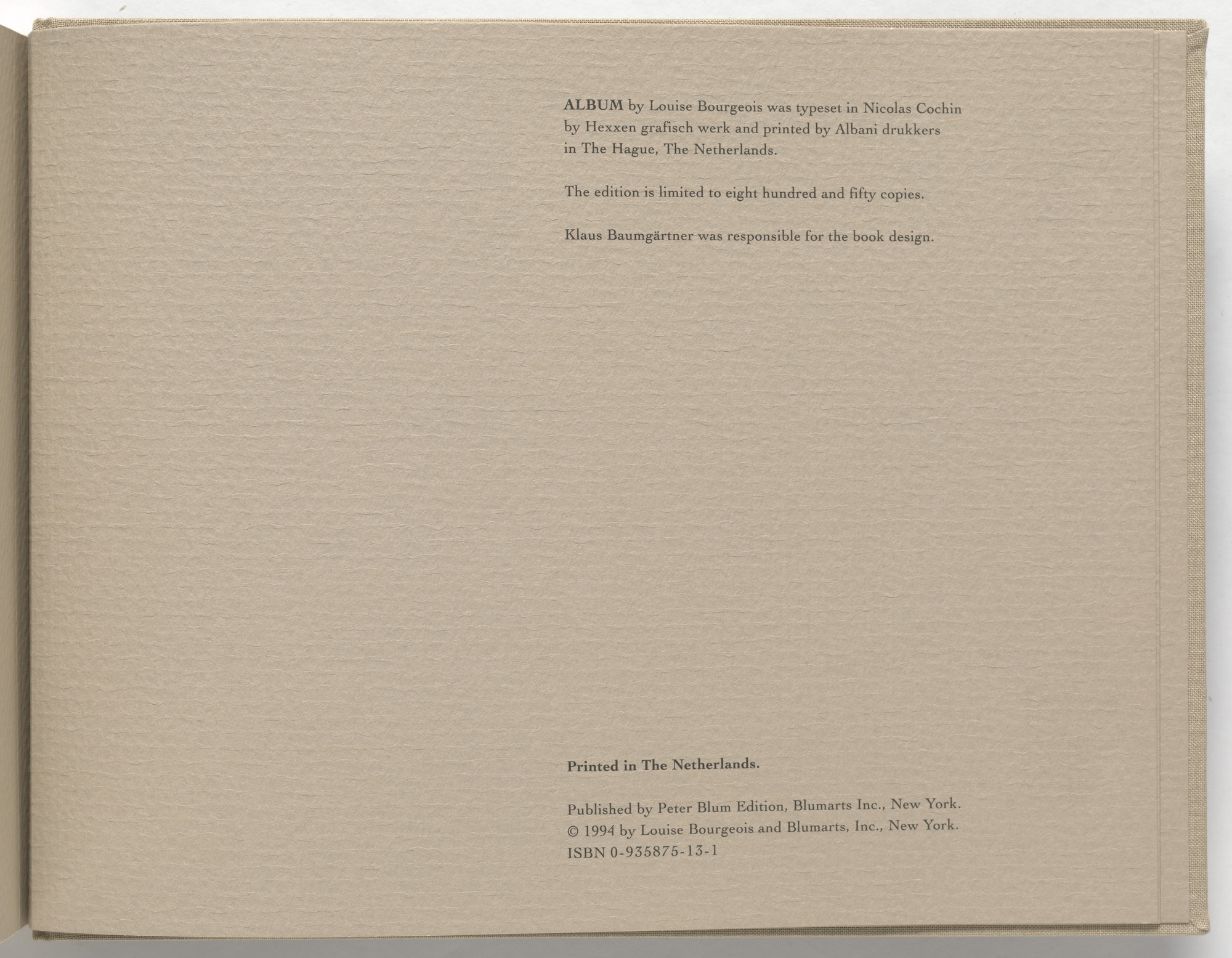 Louise Bourgeois. Album. 1994 | MoMA