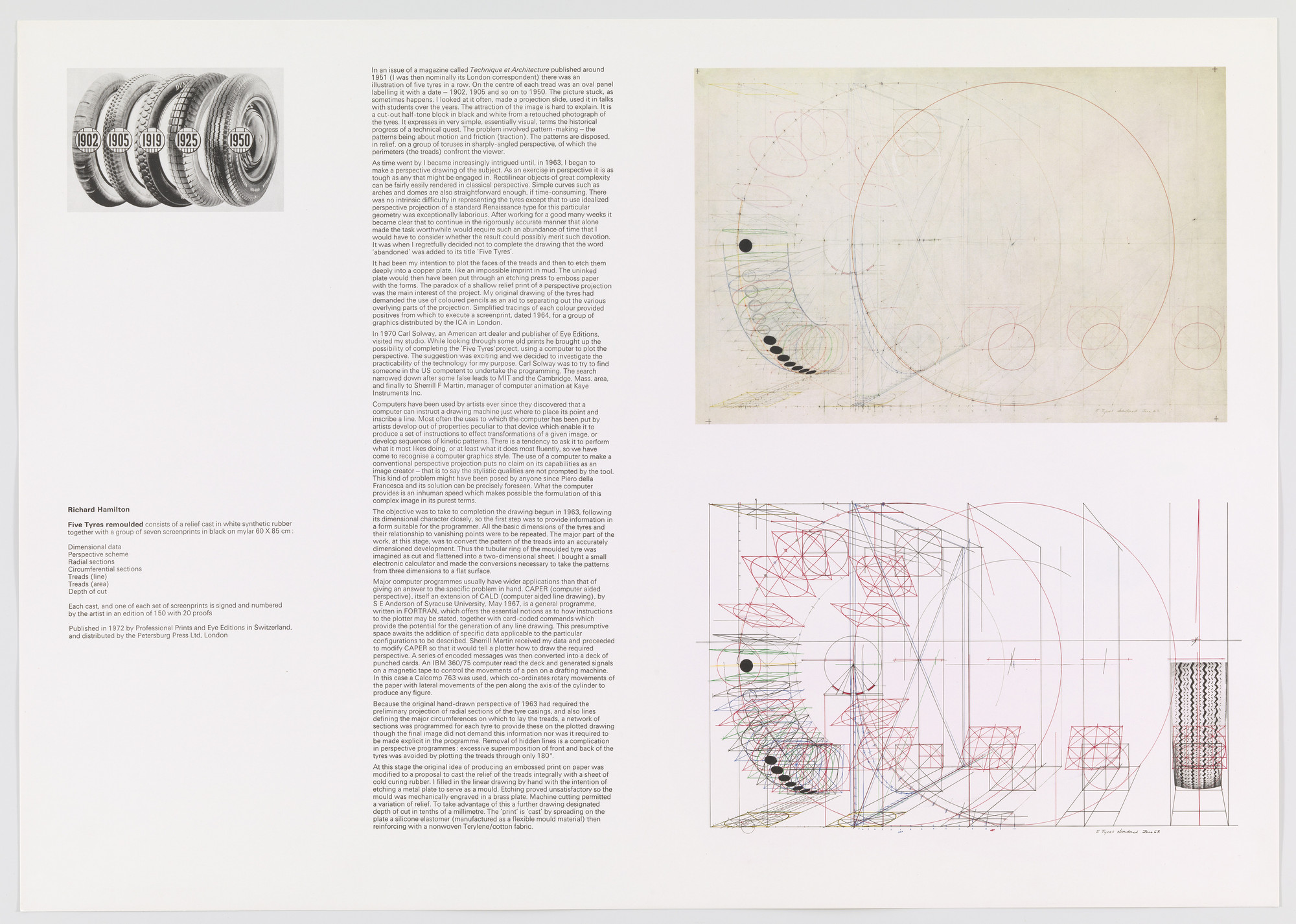 Richard Hamilton. Untitled from Five Tyres remoulded