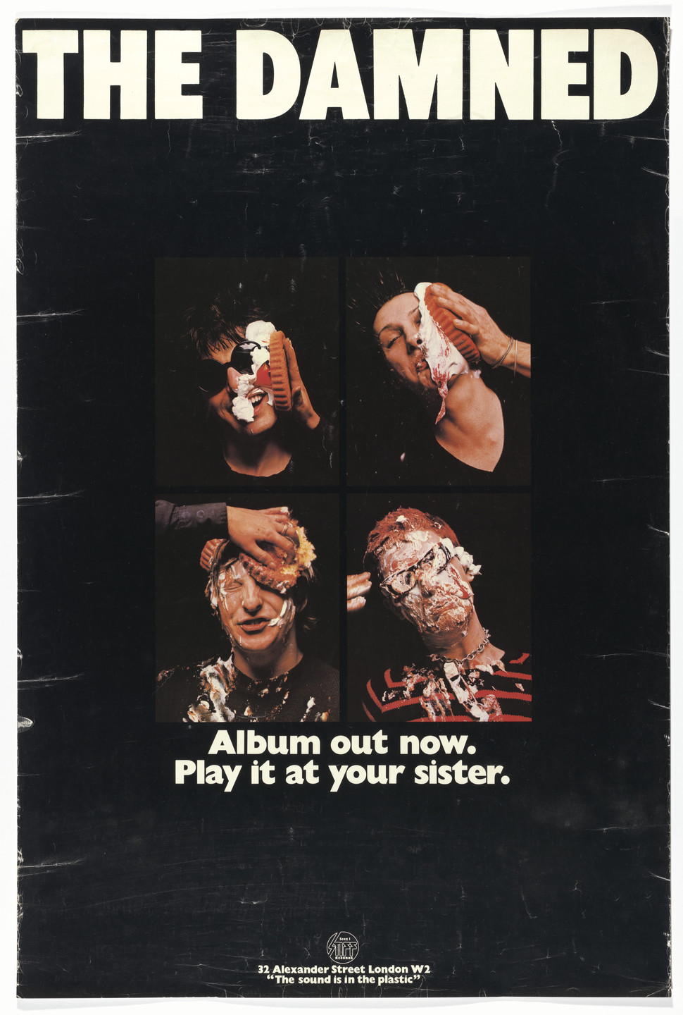 Barney Bubbles (Colin Fulcher), Peter Kodick (Peter Gravelle). The Damned. 1977