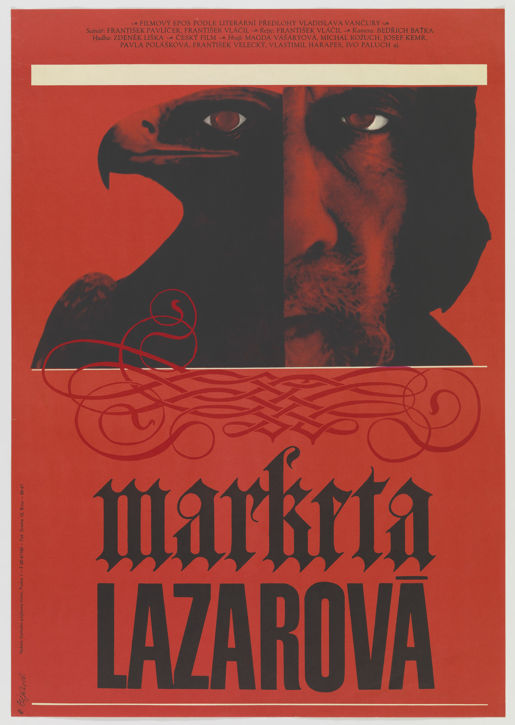 Zdenĕk Ziegler. Markéta Lazarová (Poster for the Czechoslovakian film directed by František Vláčil). 1966