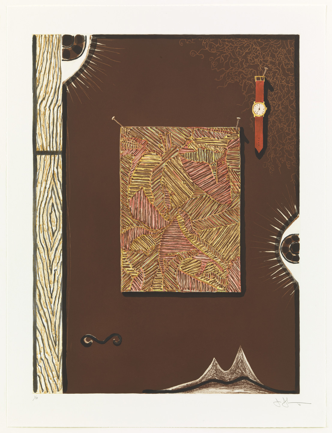 Jasper Johns. Face with Watch. 1996 | MoMA