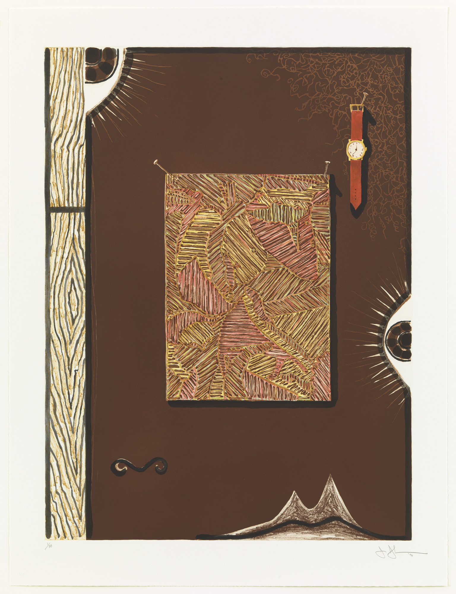 Jasper Johns. Face with Watch