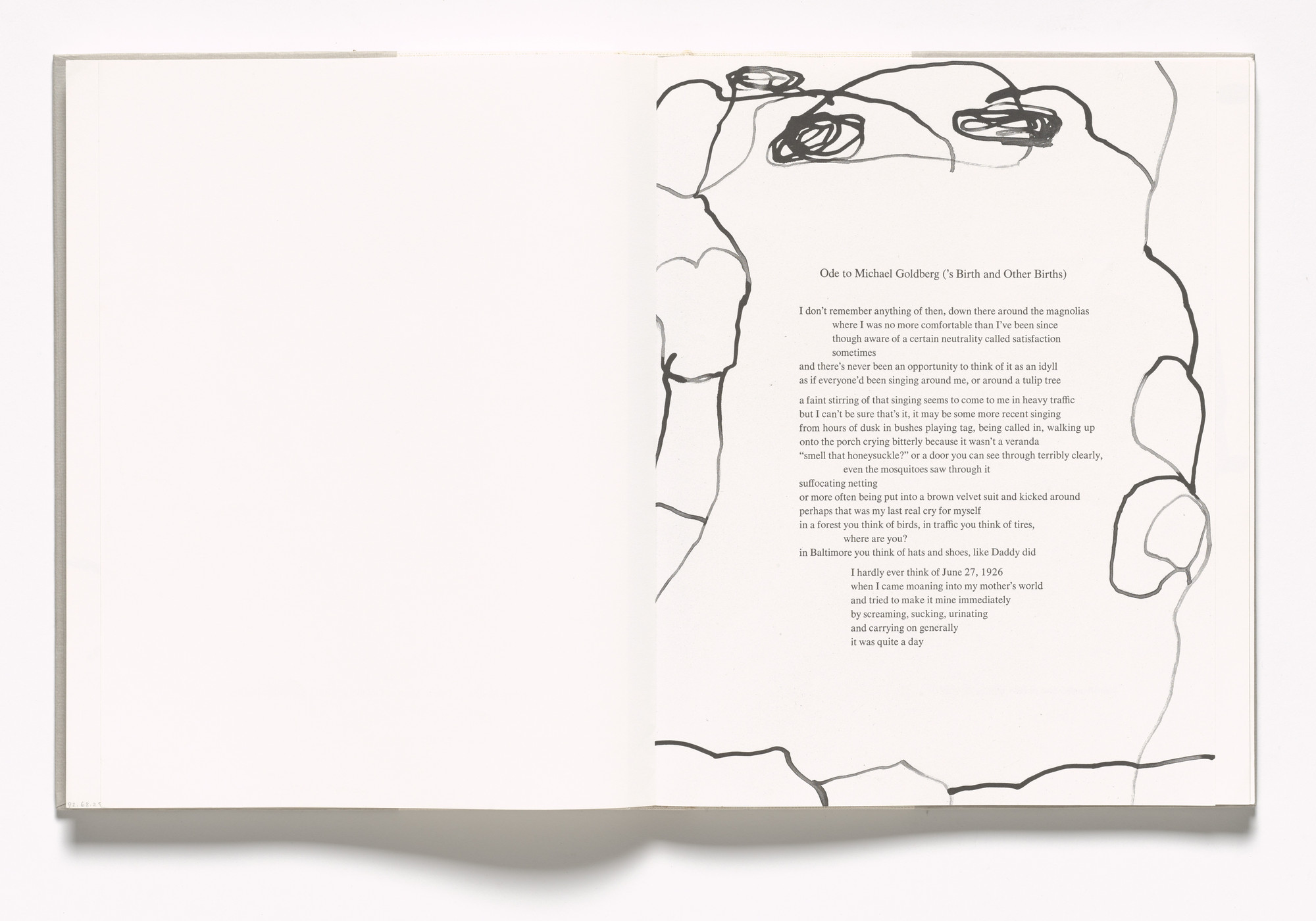 Philip Guston. In-text plate (folio 66 recto) from In Memory of My Feelings. 1967