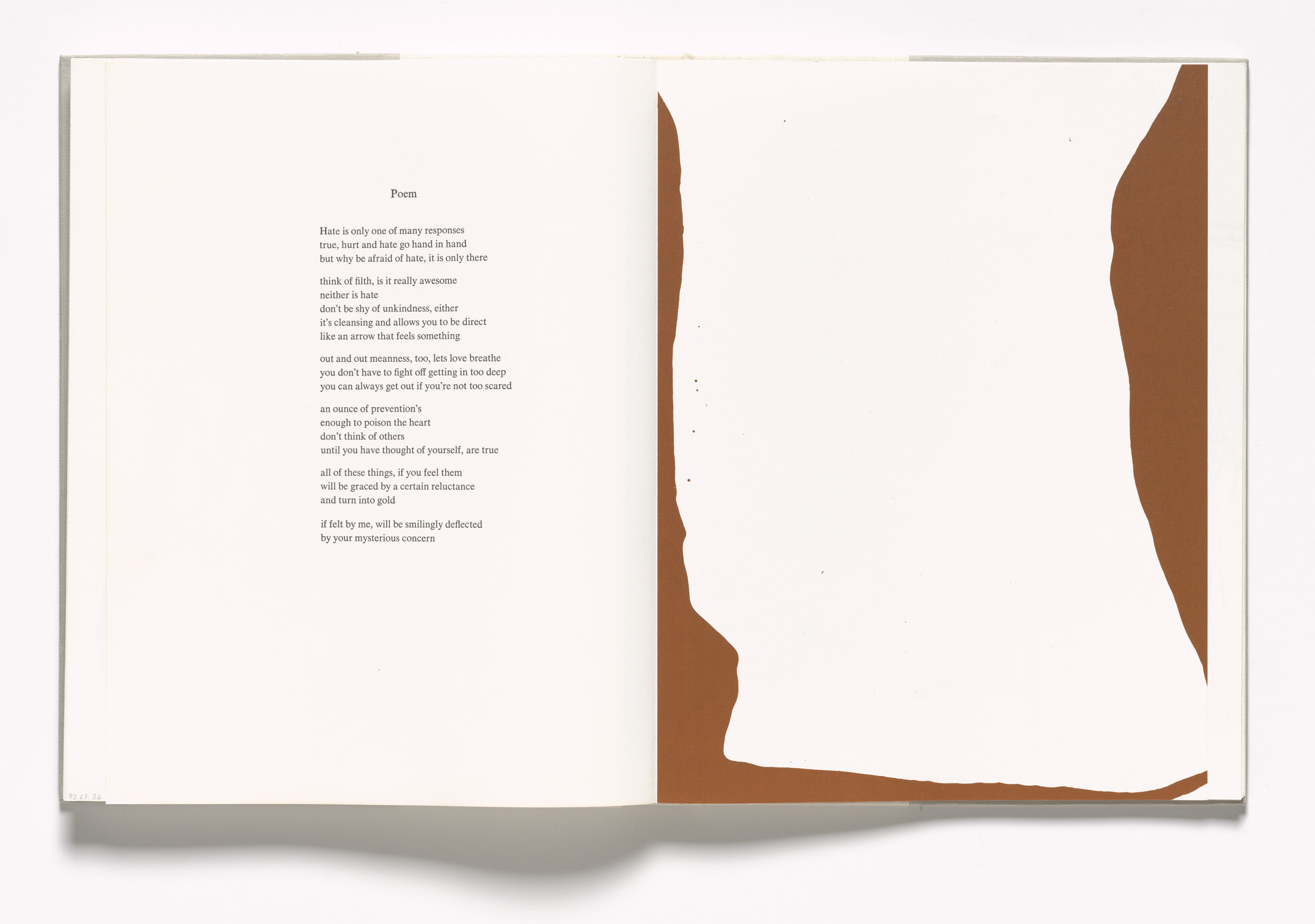 Helen Frankenthaler. In-text plate (folio 88 recto) from In Memory of My Feelings. 1967