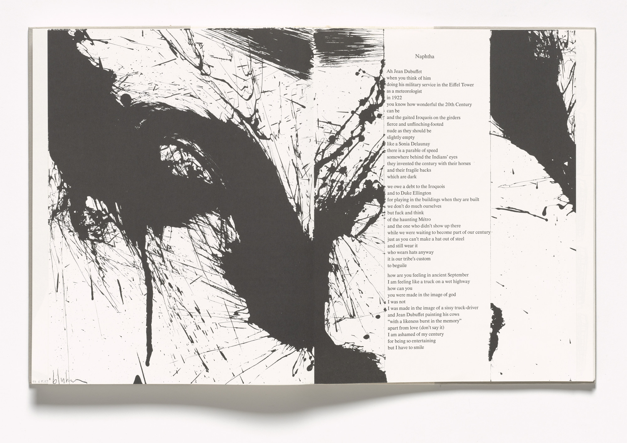 Norman Bluhm. In-text plate (folios 89 verso and 90 recto) from In Memory of My Feelings. 1967
