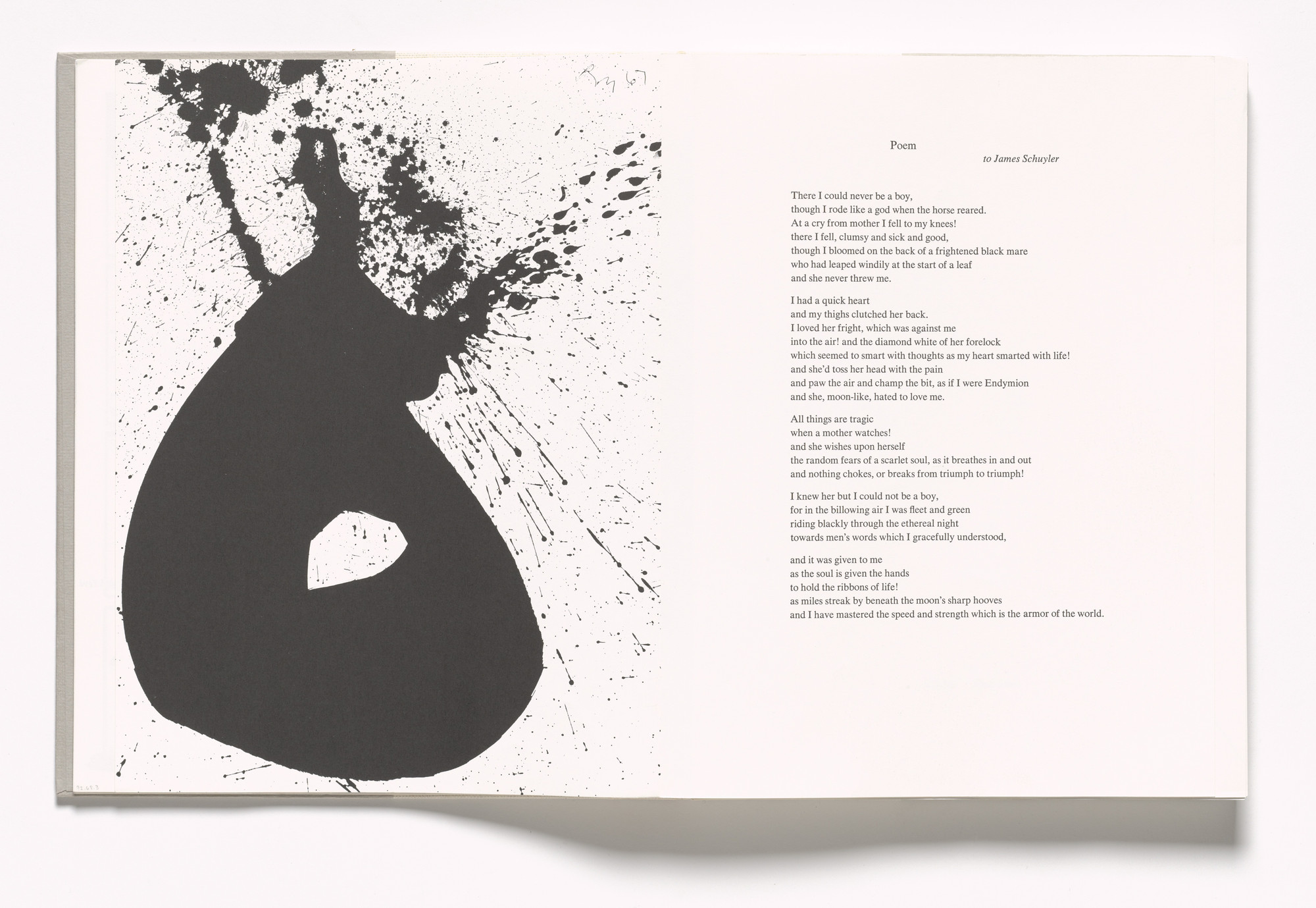 Robert Motherwell. Plate (folio 13 verso) from In Memory of My Feelings. 1967