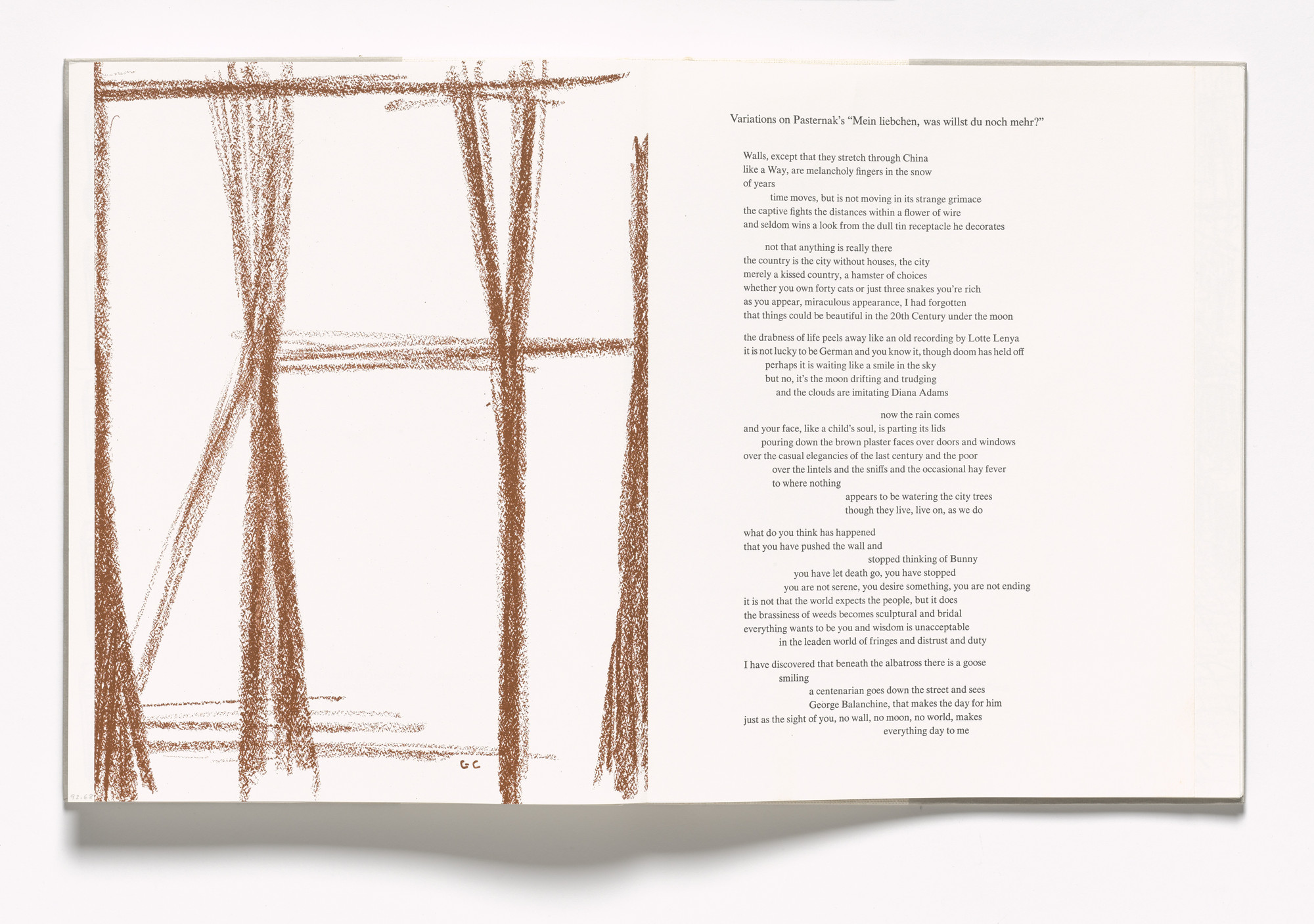 Giorgio Cavallon. Plate (folio 93 verso) from In Memory of My Feelings. 1967